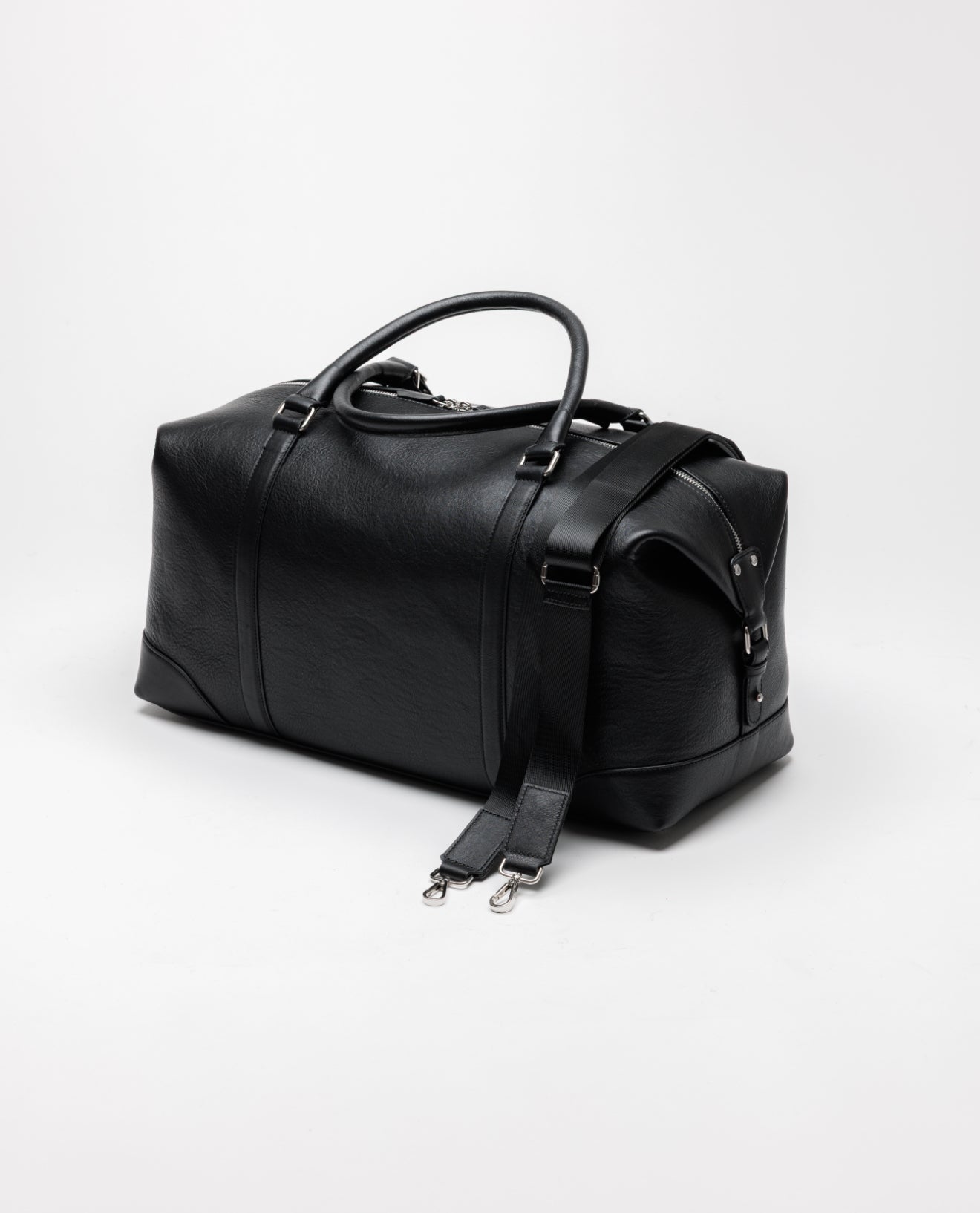 Black Leather Holdall Bag - FSH201