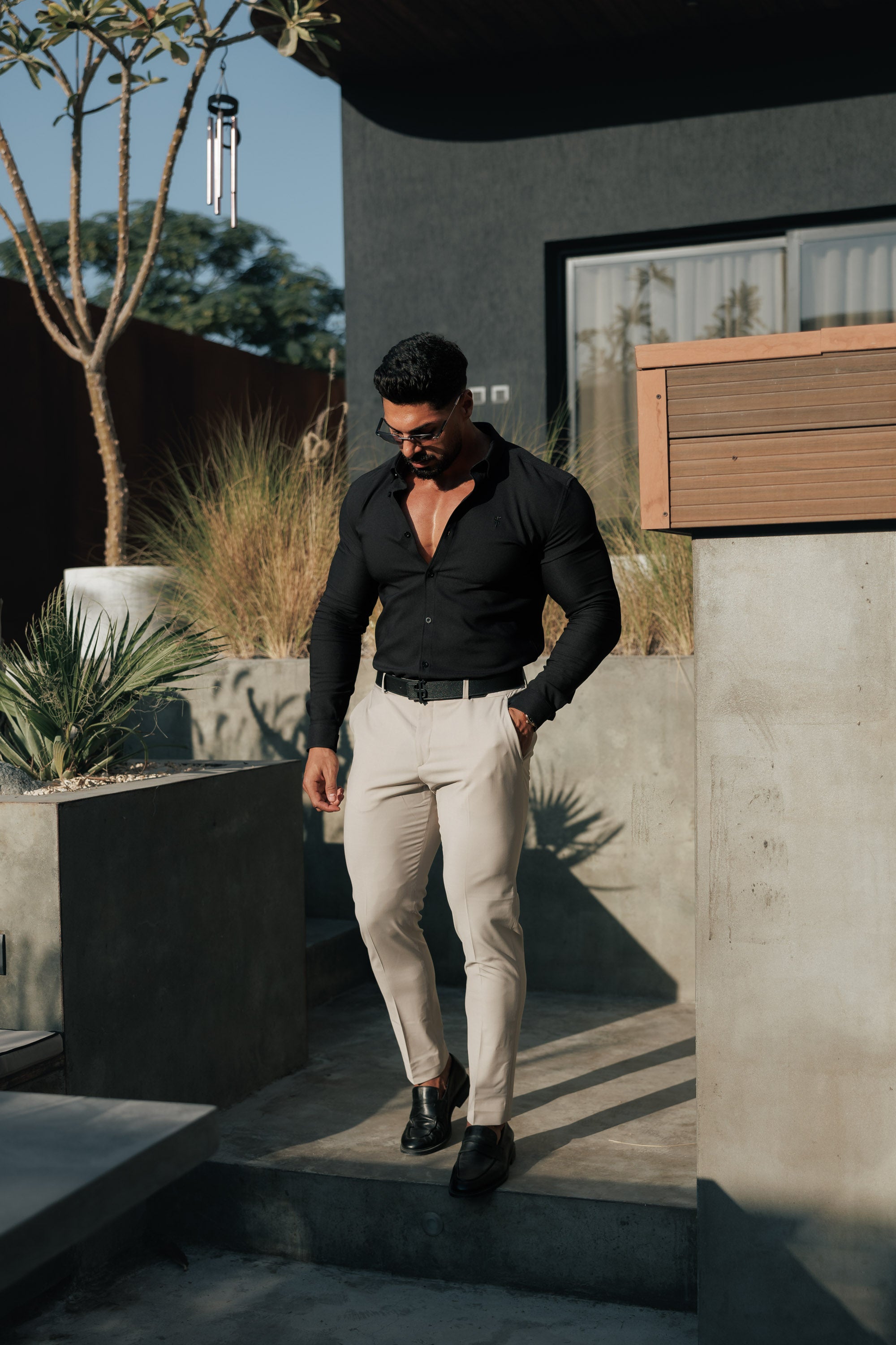 Father Sons Slim Formal Taupe Stretch Pants - FST022  