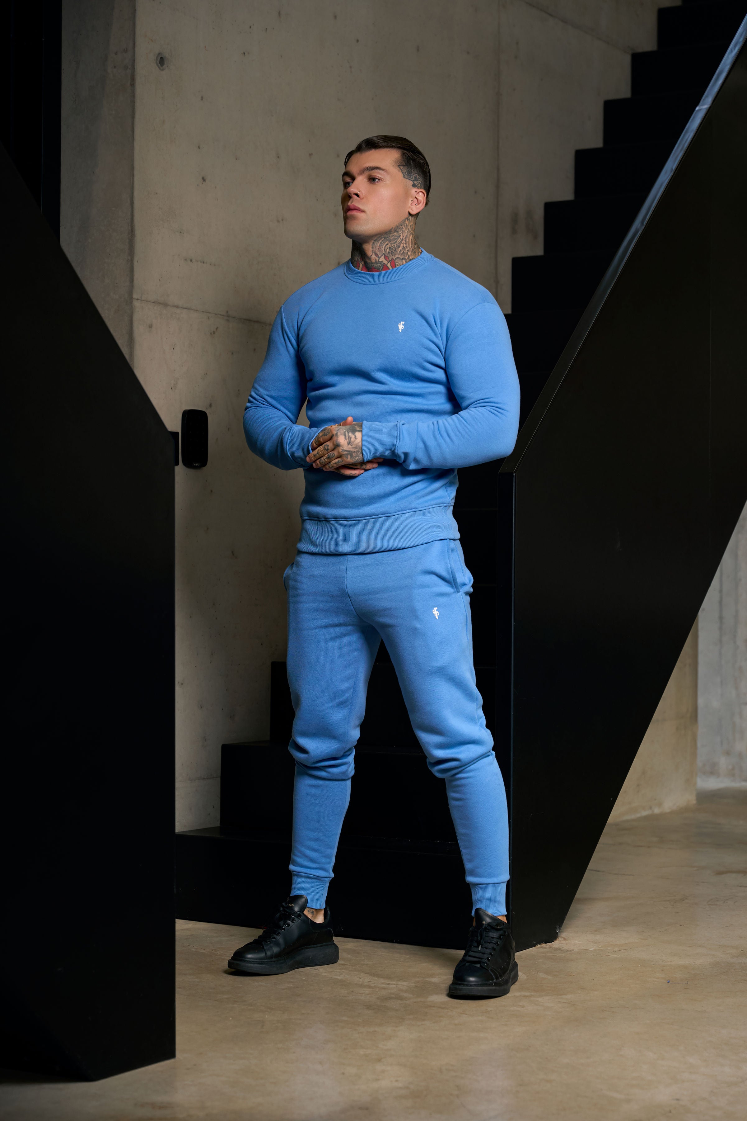 FS Plain Blue Tracksuit Sweat Pants  with FS Branding - FSH1200 