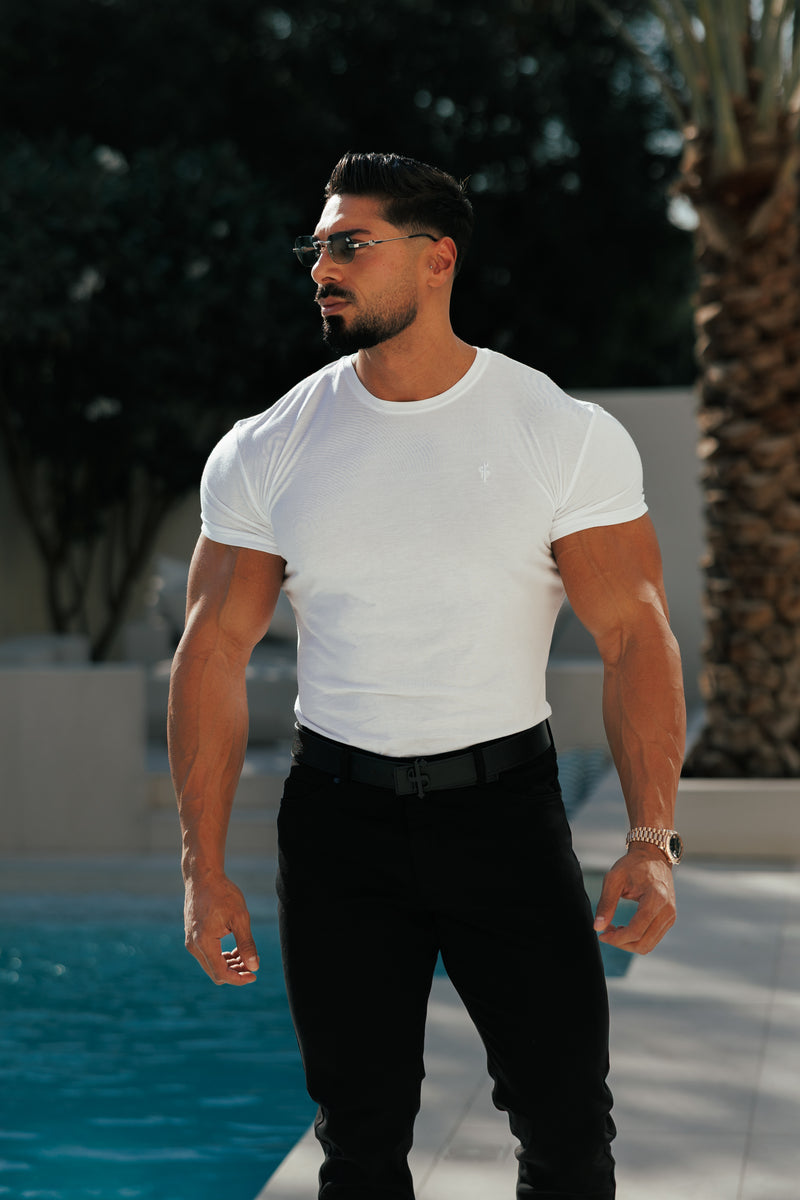 Father Sons White Bamboo Crew T Shirt - FSH576