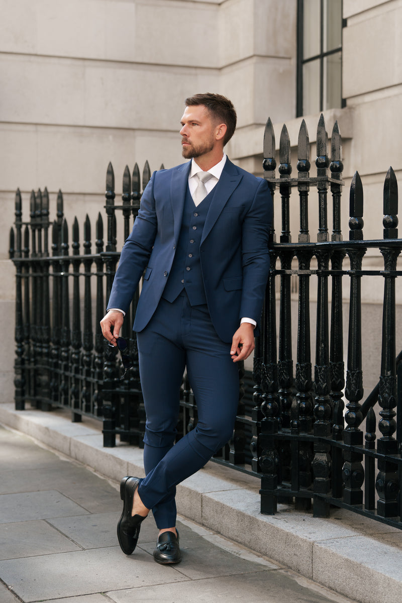 Father Sons Slim Formal Waistcoat Navy - FSW012