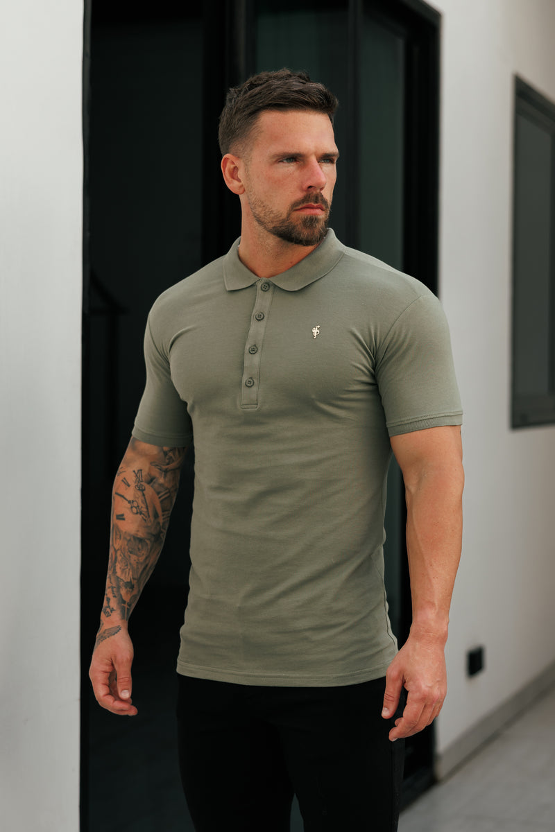 Father Sons Classic Olive / Gold Polo Shirt - FSH1408