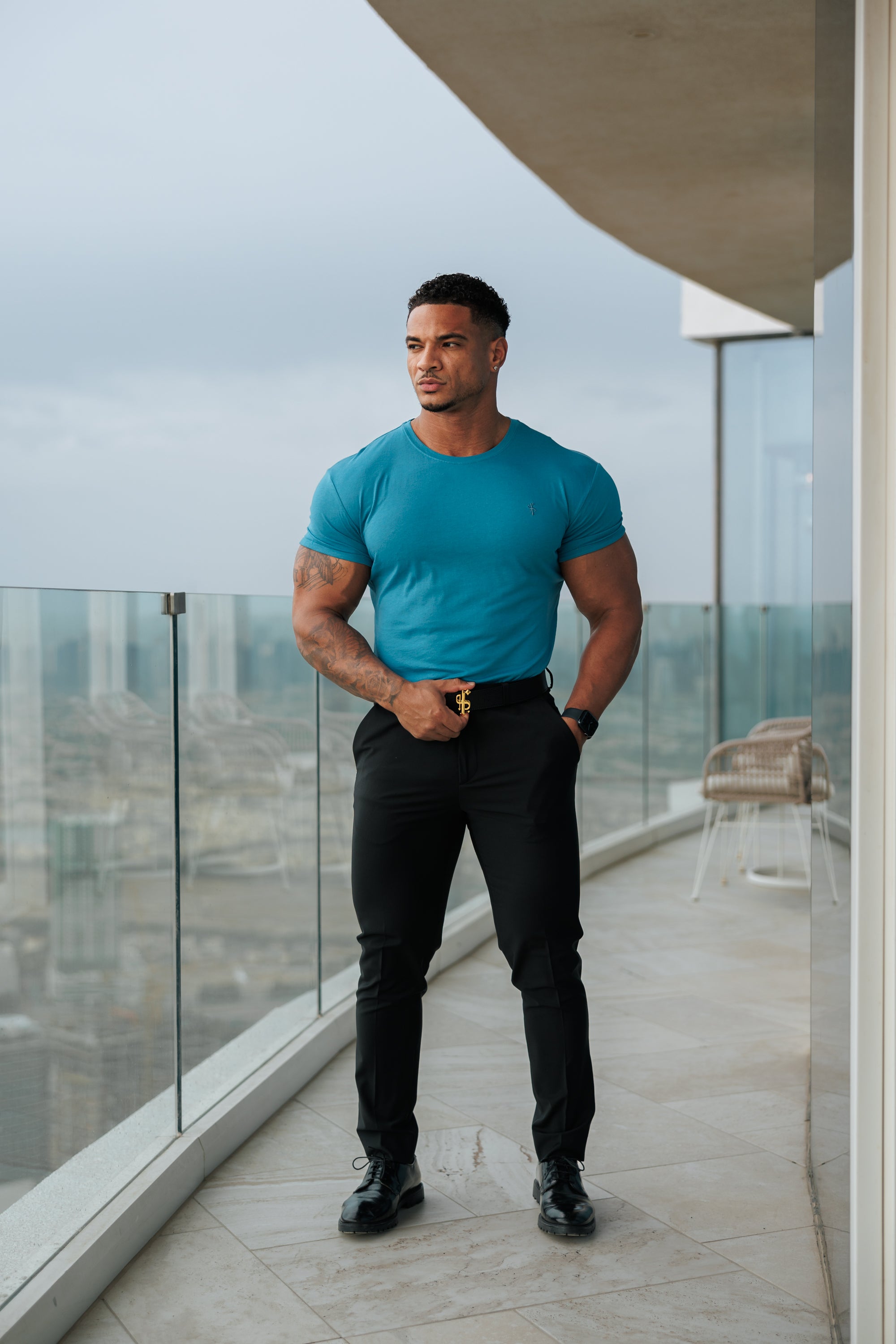 Airforce Blue Bamboo Crew - FSH1180