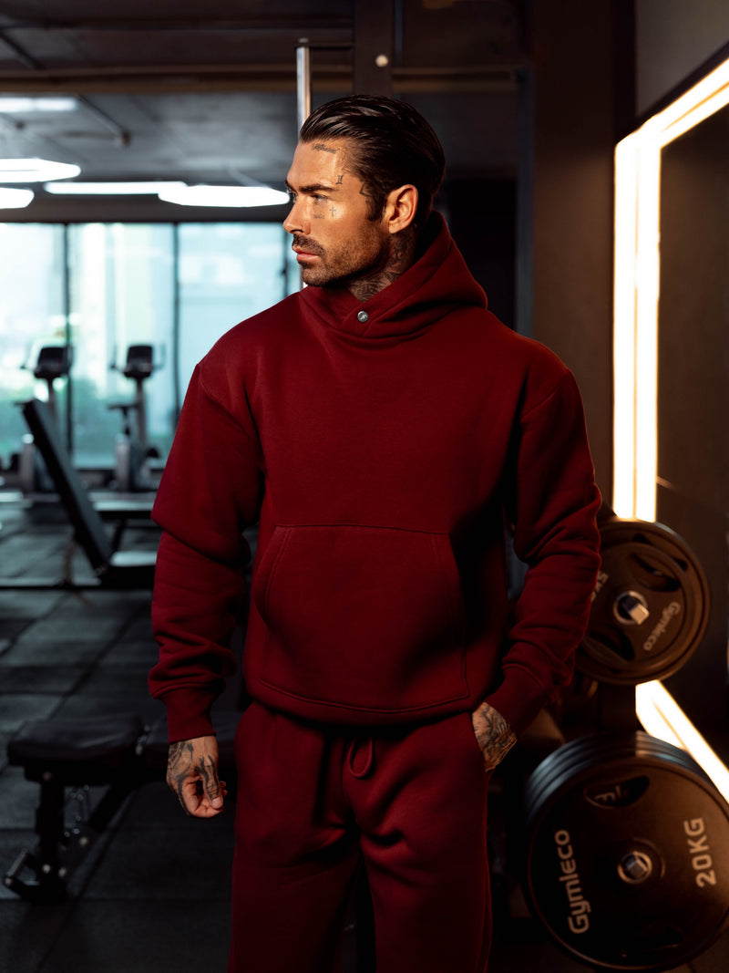 Father Sons Burgundy Oversized Sweat Pants - FSR010