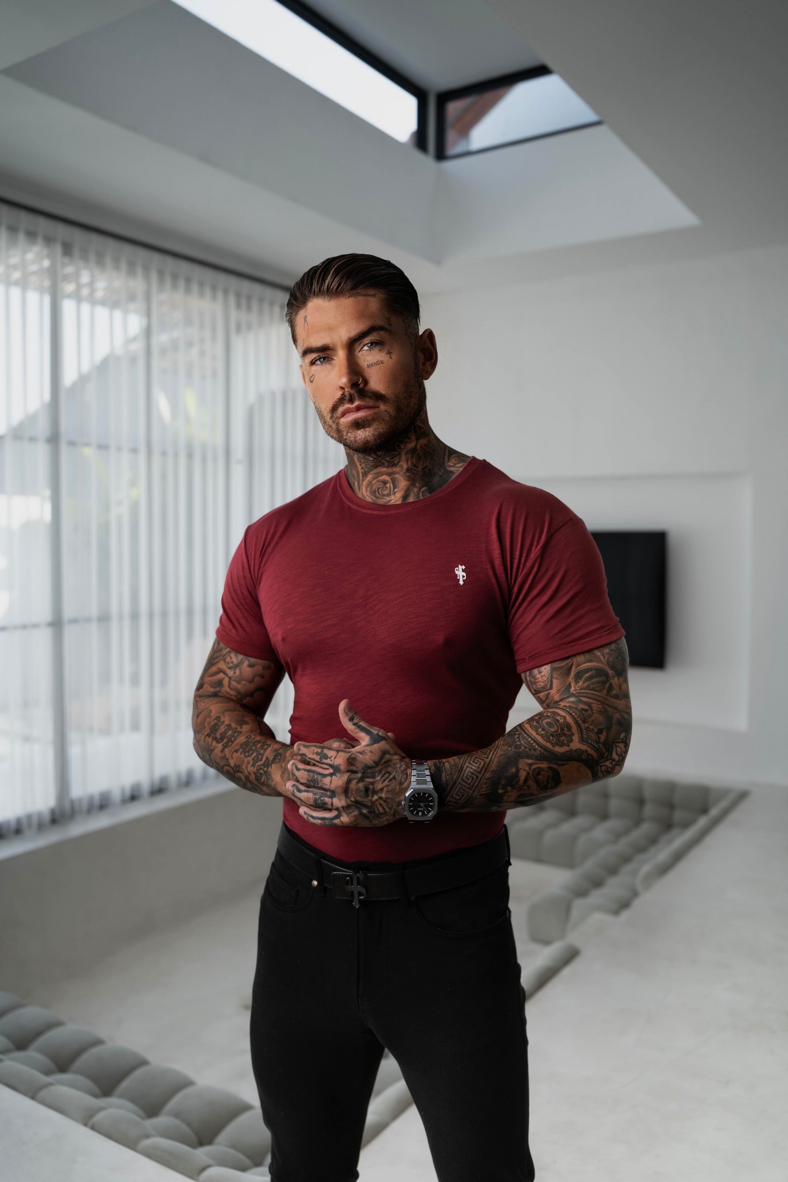 Wine Slub Crew T-Shirt - FSH1380