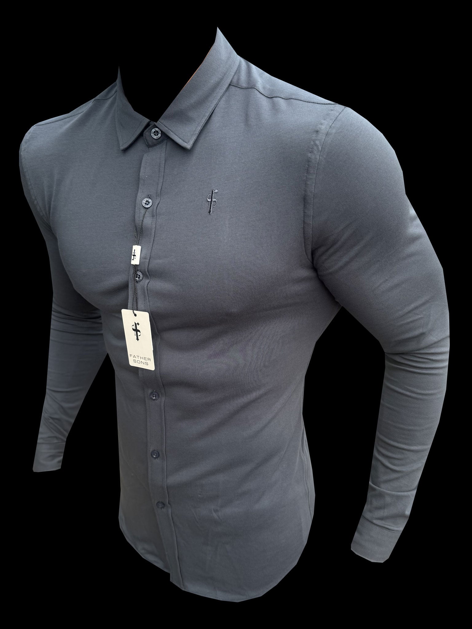 Fitted Blue / Grey Long Sleeve Jersey - FSD005