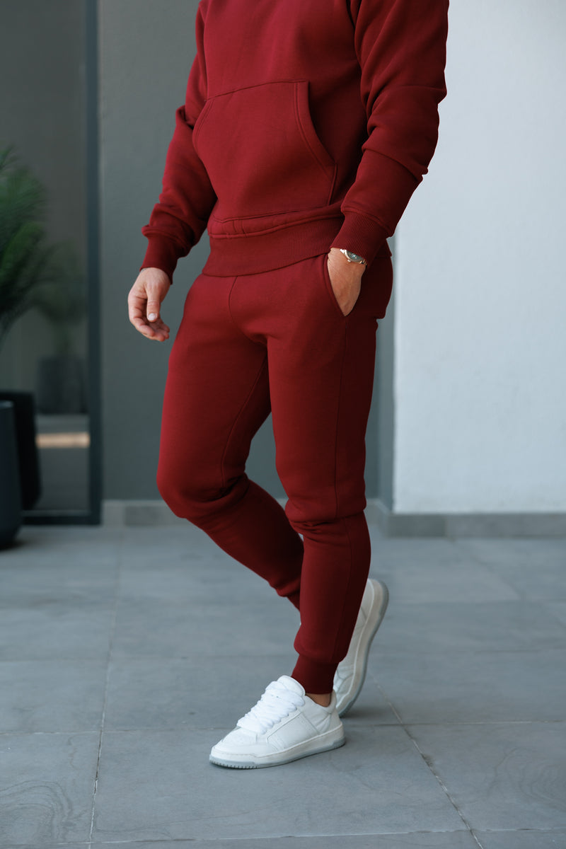 Father Sons Burgundy Oversized Sweat Pants - FSR010