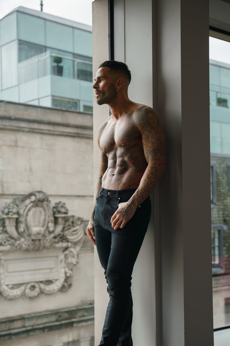 Father Sons Ultra Stretch Black Relaxed Jeans - FSJEAN016