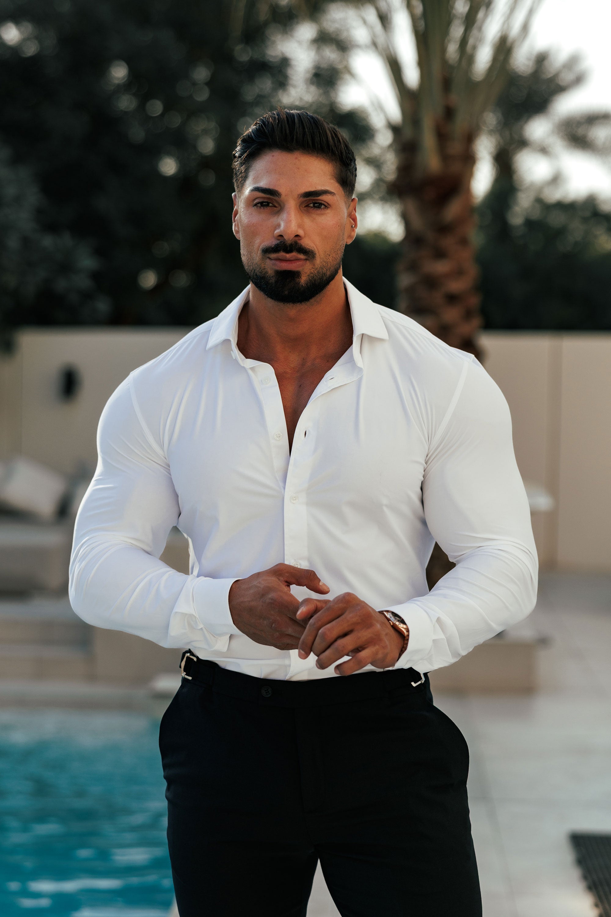 Ultra Stretch Compression Shirt Long Sleeve White - FS1233