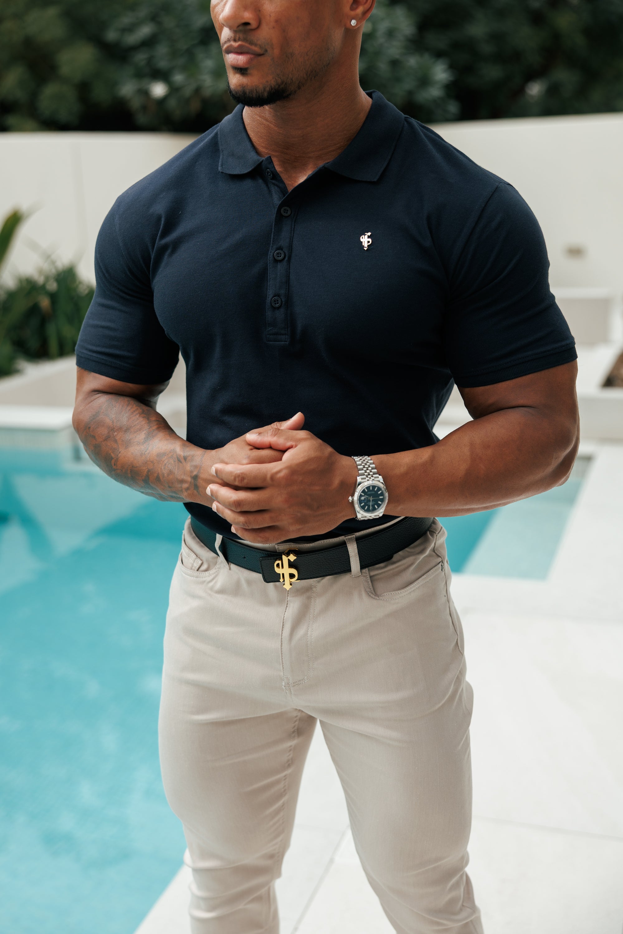 Navy / Gold Polo Shirt - FSH1405