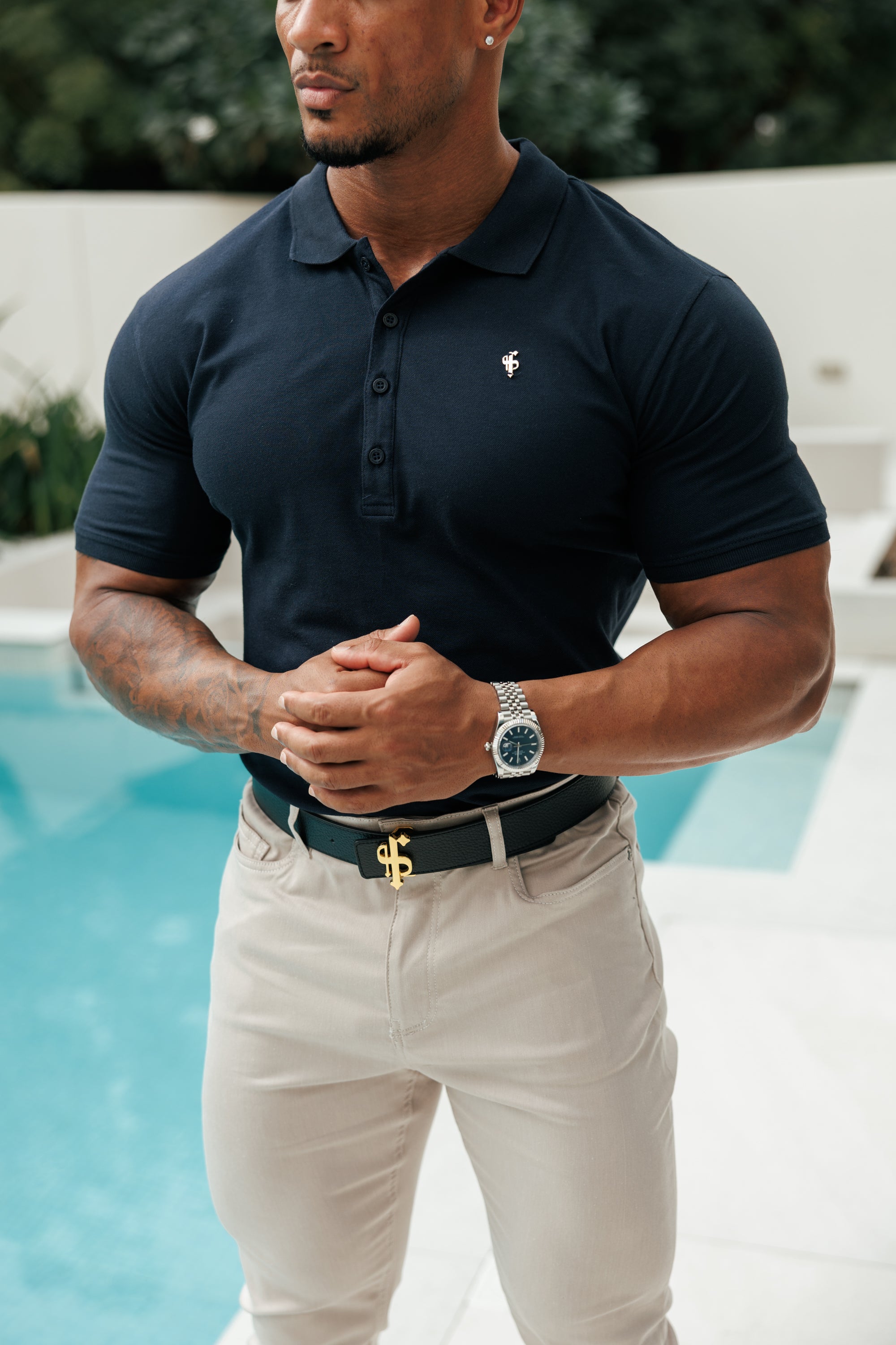 Navy / Gold Polo Shirt - FSH1405