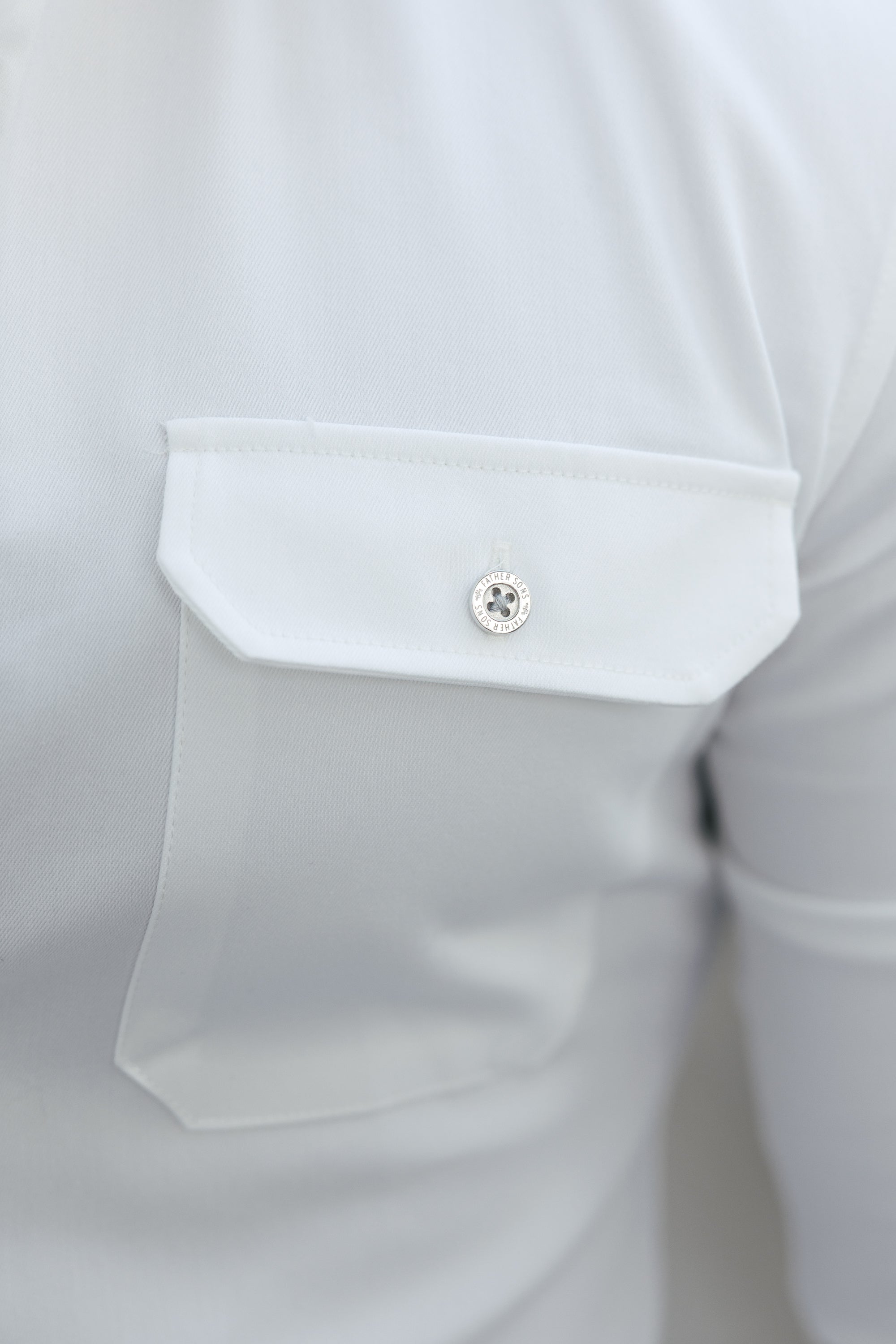 Super Slim Stretch White Denim Shacket with Silver Buttons - FS758