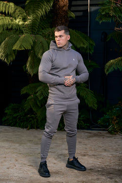 FS Plain Charcoal Tracksuit Sweat Pants with FS Branding - FSH1199 