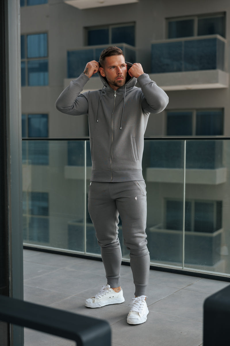 FS Charcoal / Silver Sweat Pants with Zipped Pockets -  FSH1257