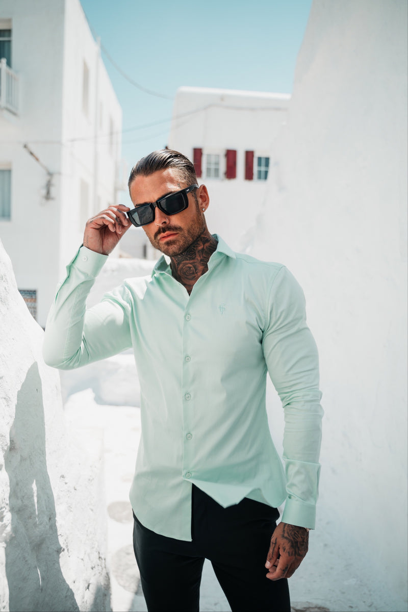 Father Sons Slim Sateen Mint Long Sleeve - FS967