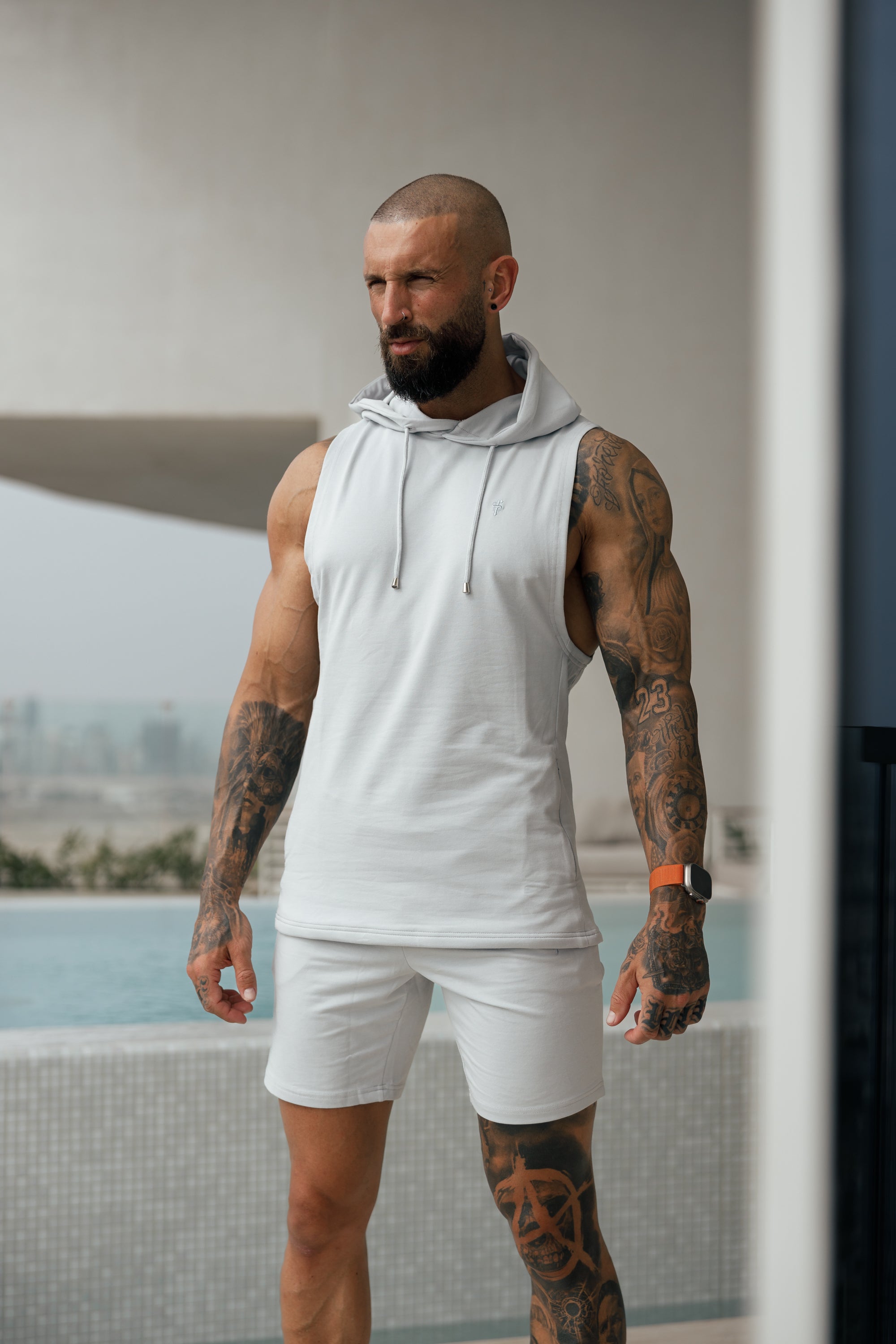 Light Grey Elasticated Shorts - FSH899