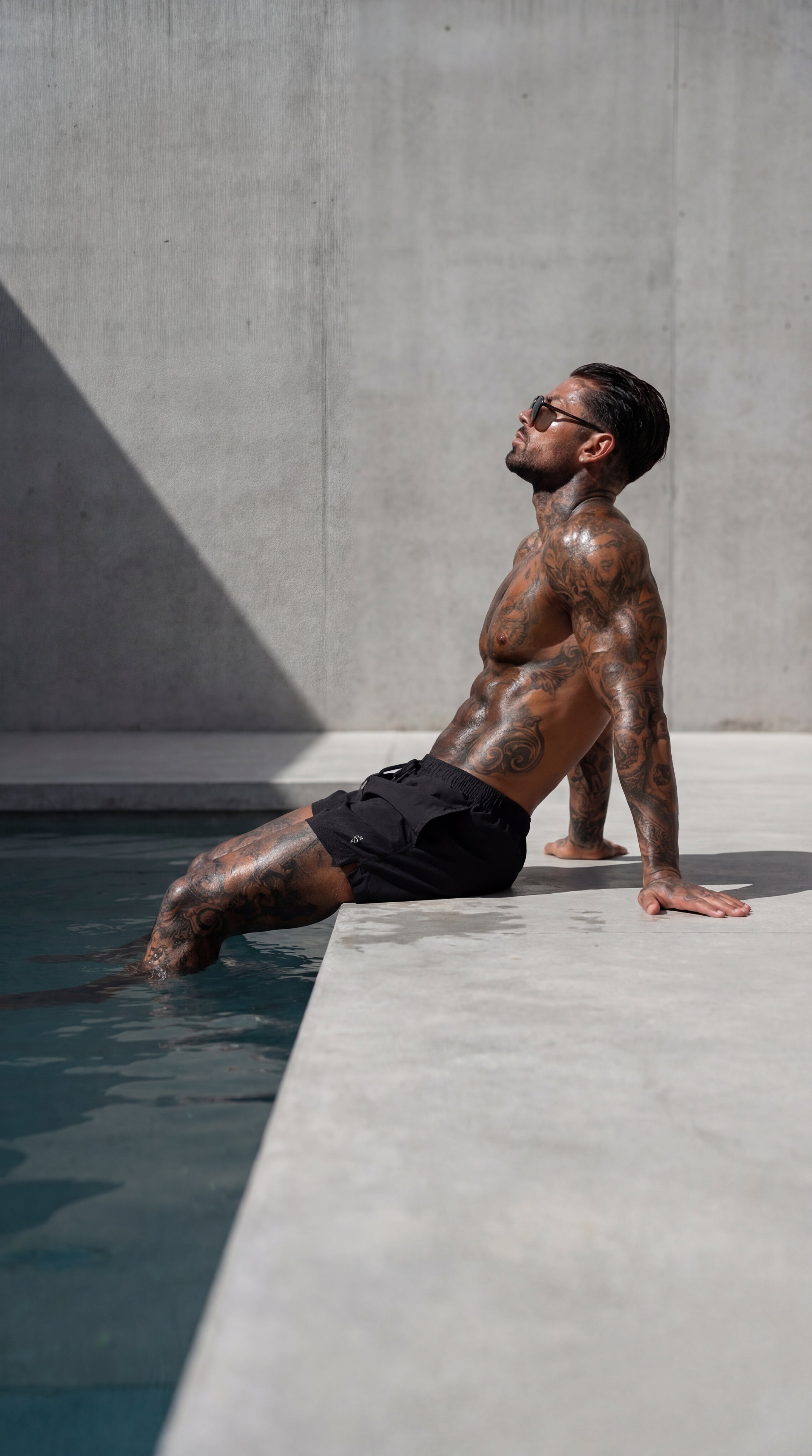 Black / Silver Swim Shorts - FSH1316