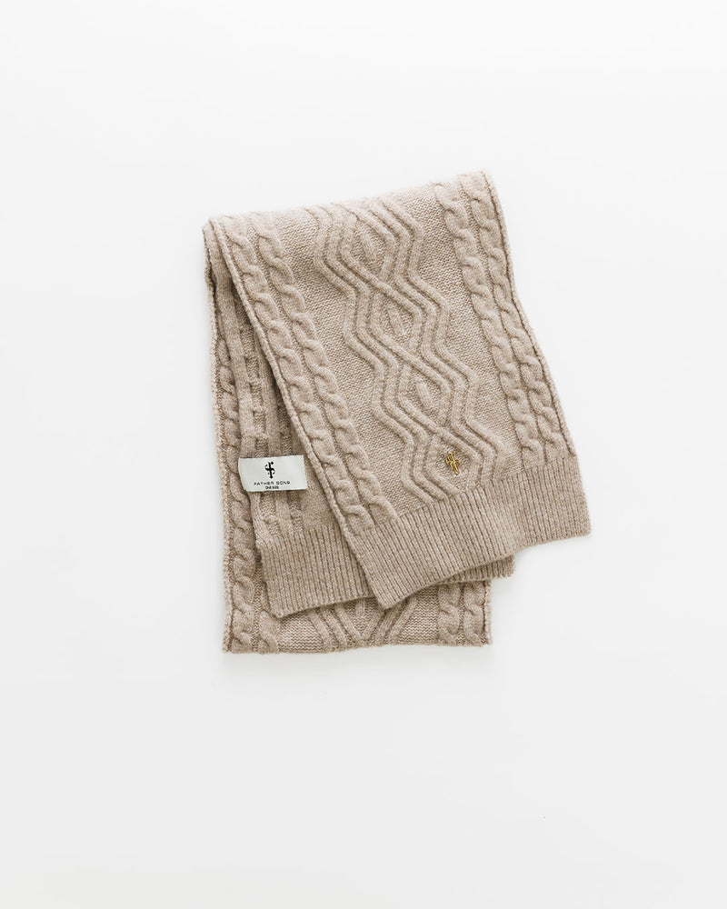 Father Sons Beige Knitted Scarf - FSN233