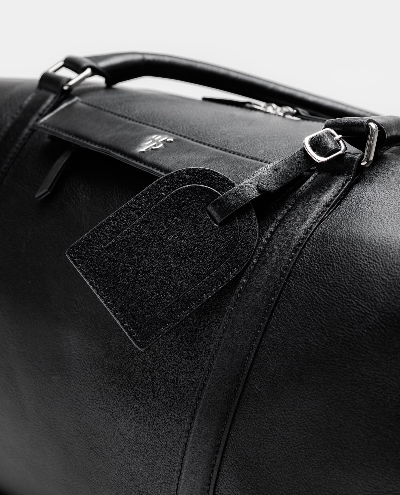Black Leather Holdall Bag - FSH201