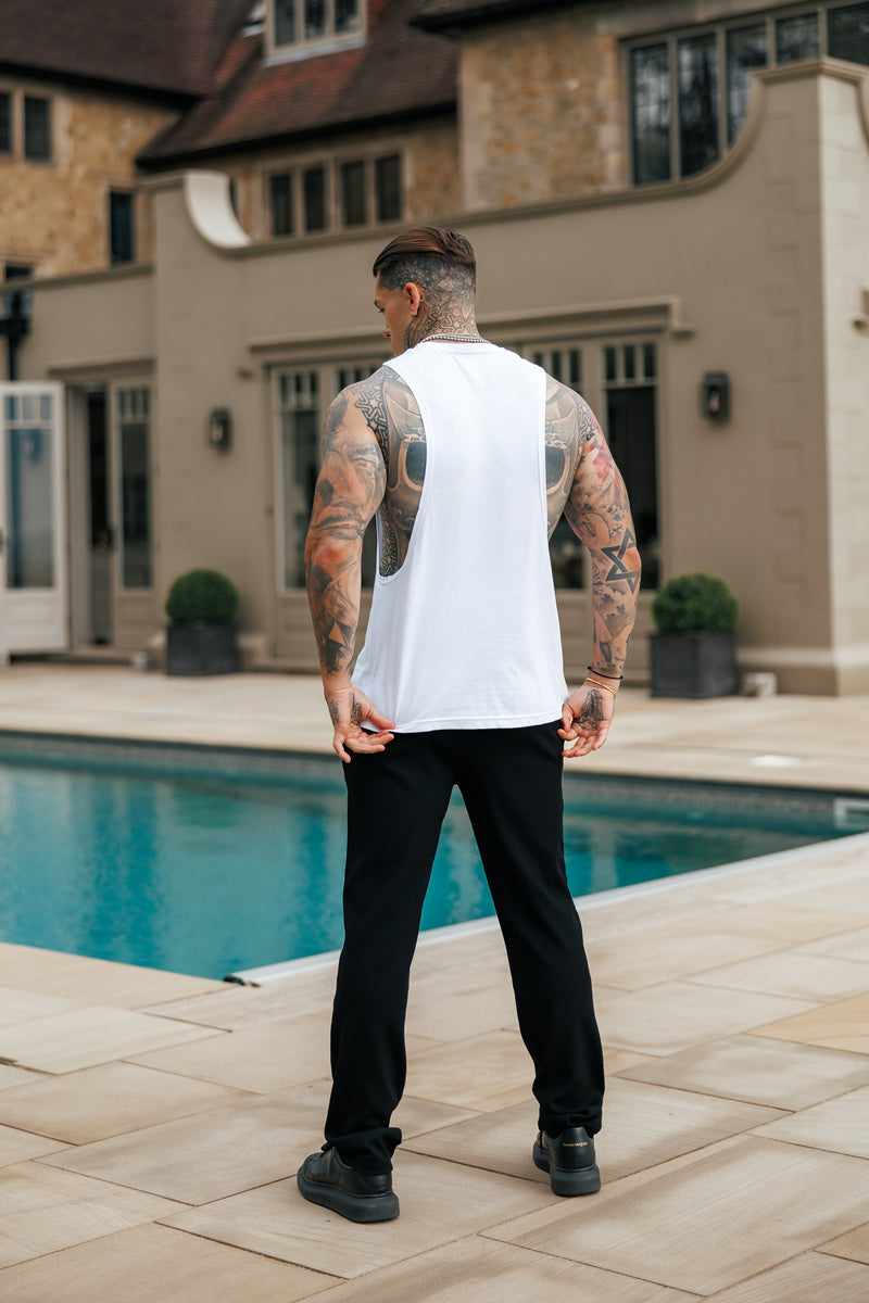 Father Sons Classic Bamboo Dropped Armhole White / Silver Vest - FSH1377