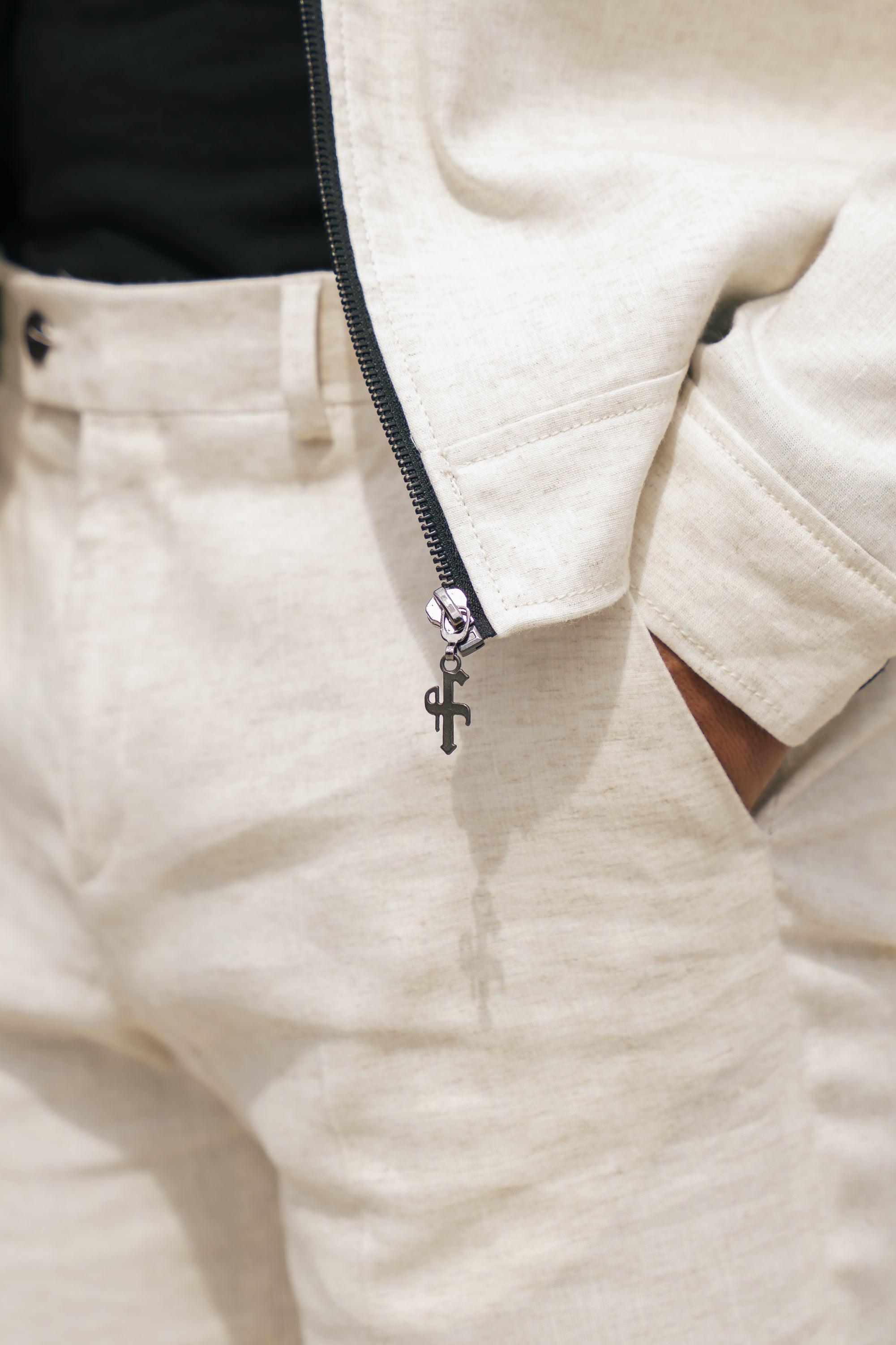 Linen Zipped Jacket - FSCJ001