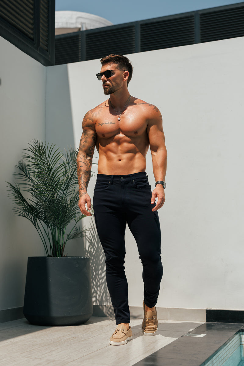 Father Sons Ultra Stretch Navy Relaxed Jeans - FSJEAN015