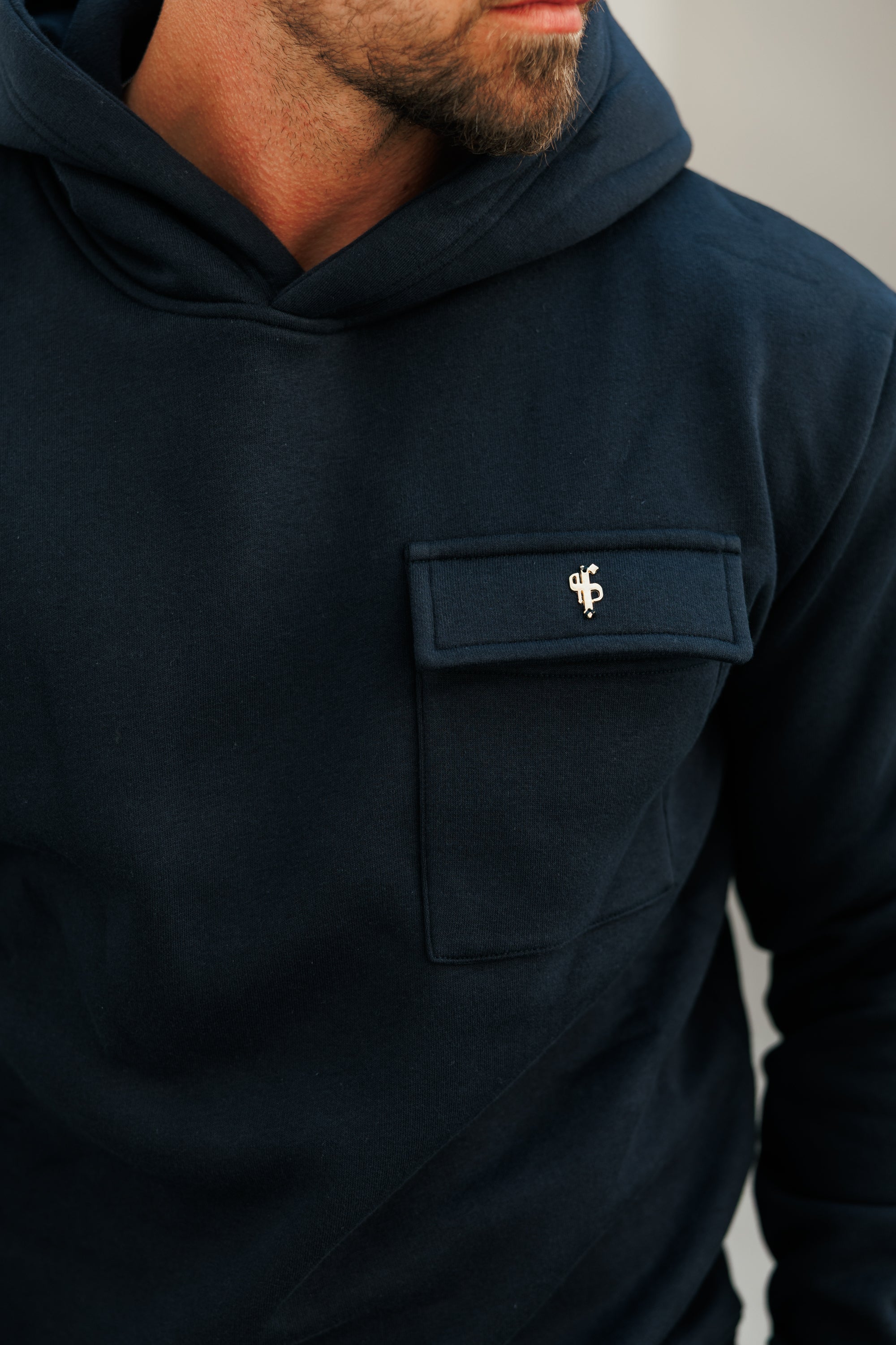 Navy / Gold Cargo Hoodie - FSR038