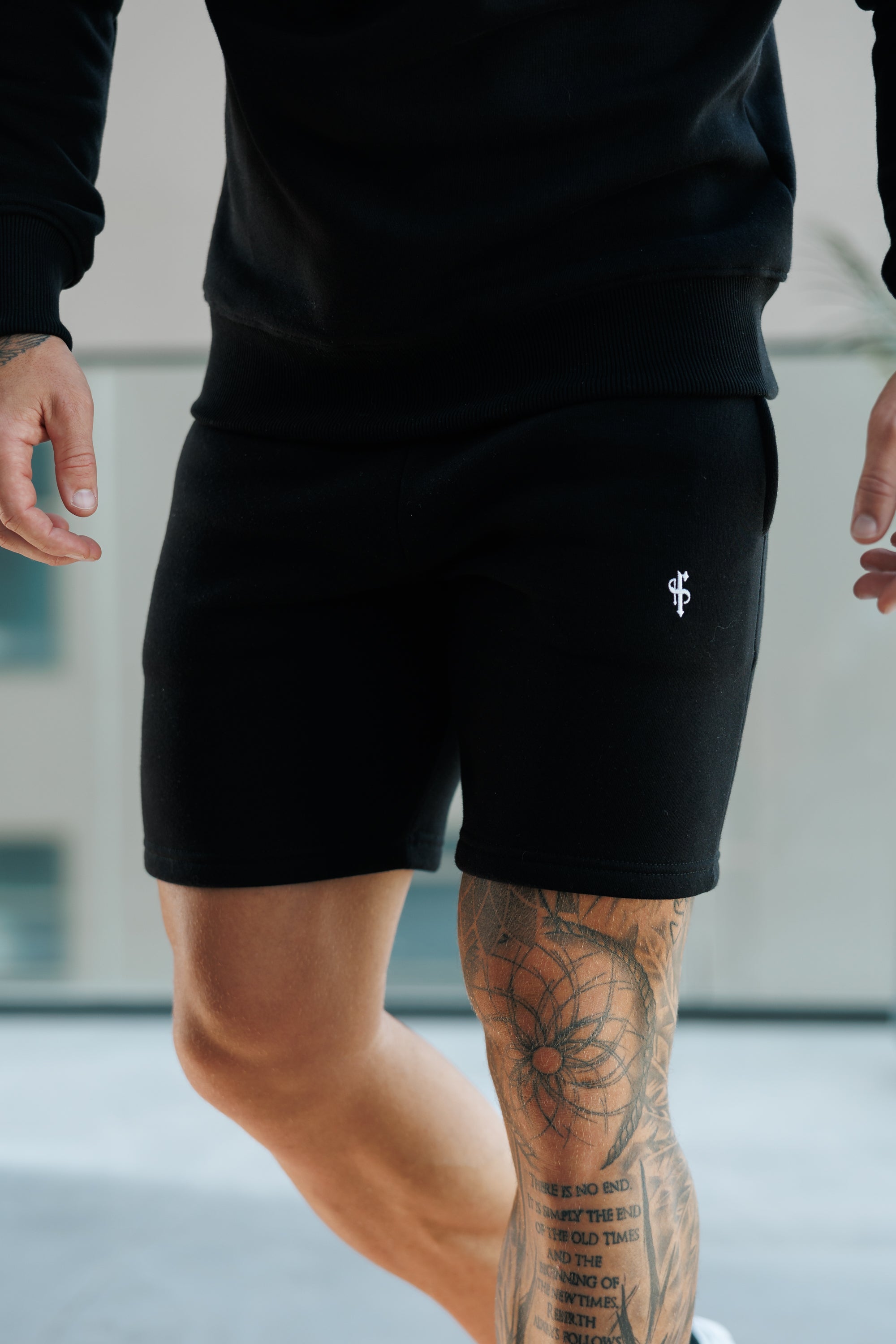 Plain Black Shorts with FS Branding - FSH1201