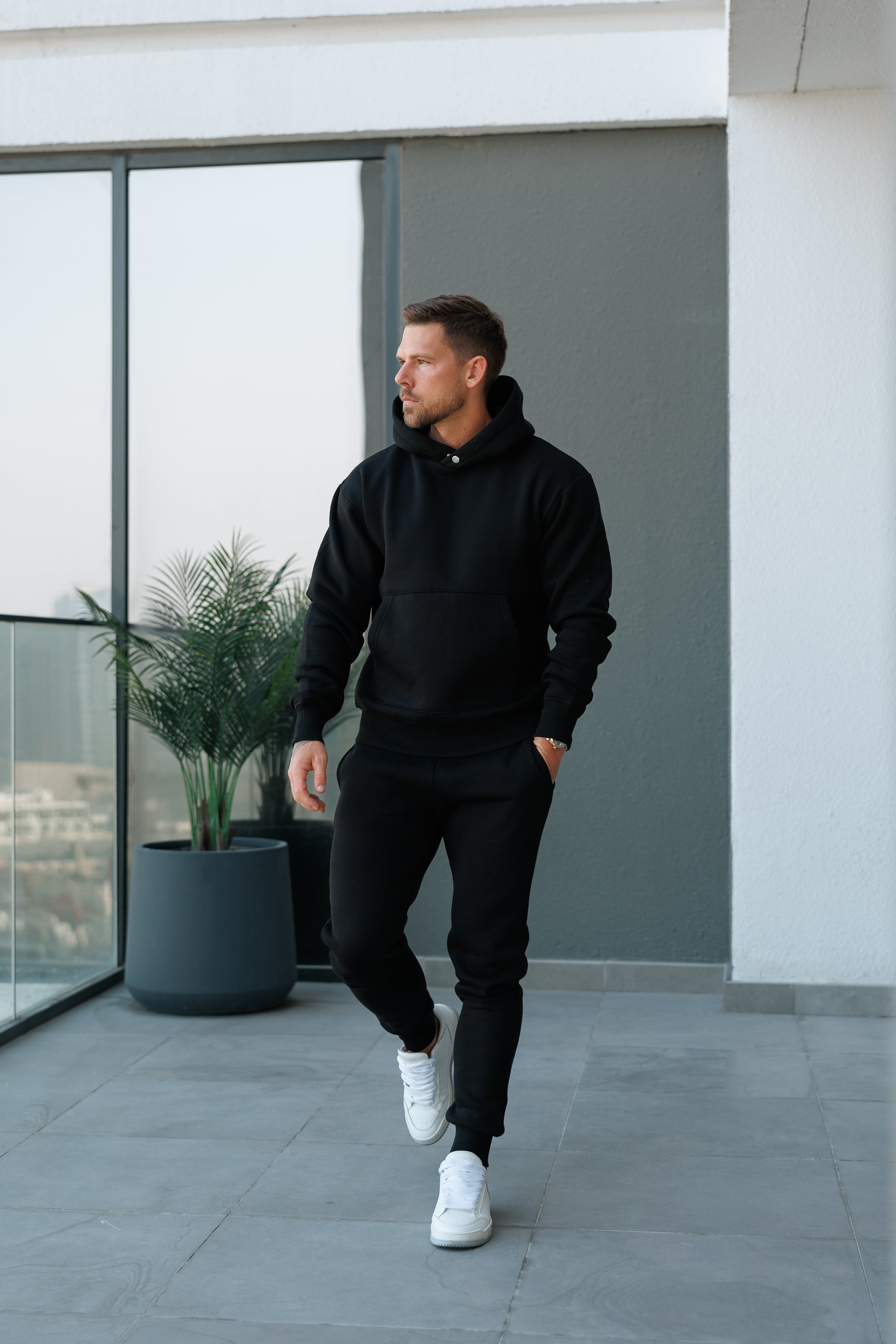 Father Sons Beige & Gold Tapered Sweat Pants with Ankle Zip Detail - FSH484