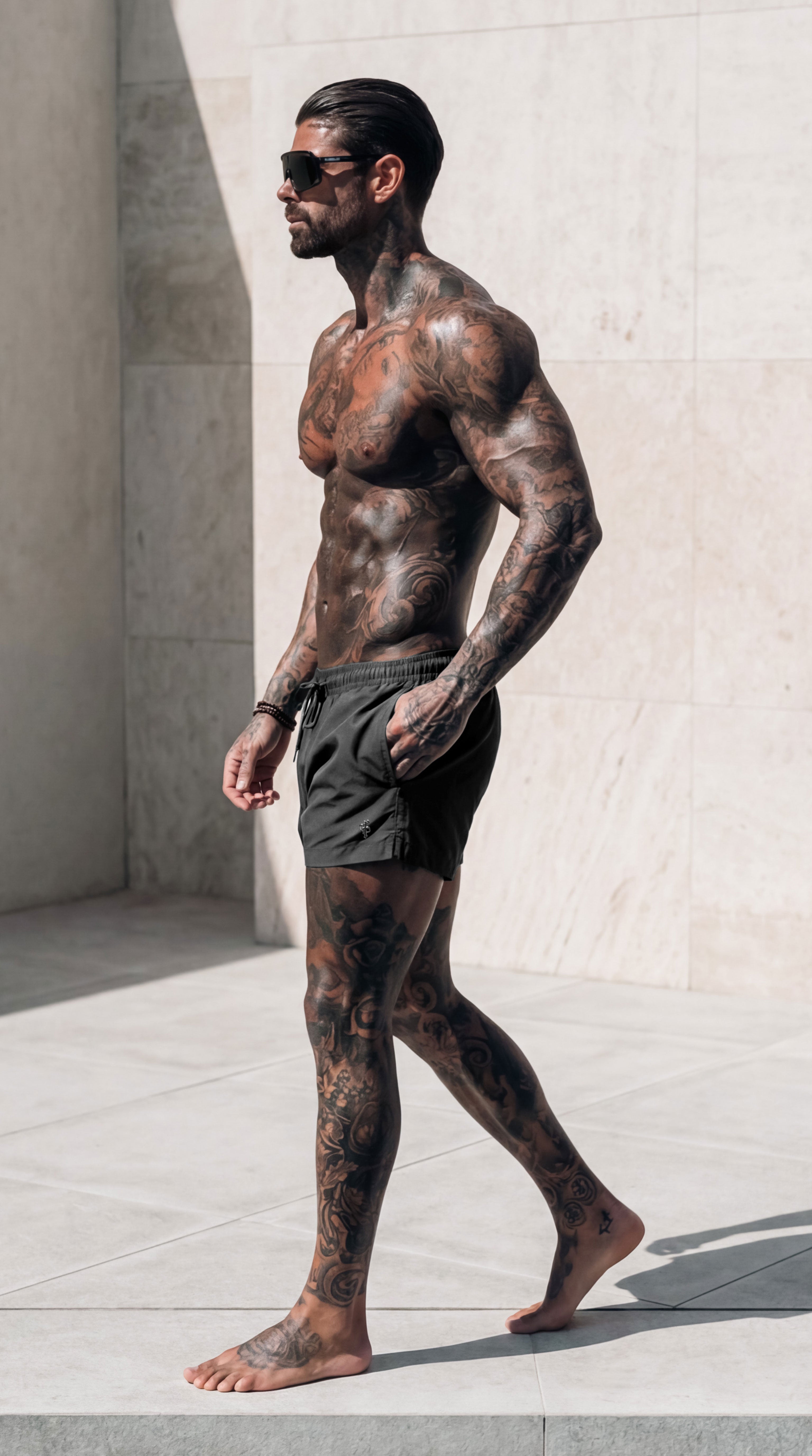 Charcoal / Silver Swim Shorts - FSH1317