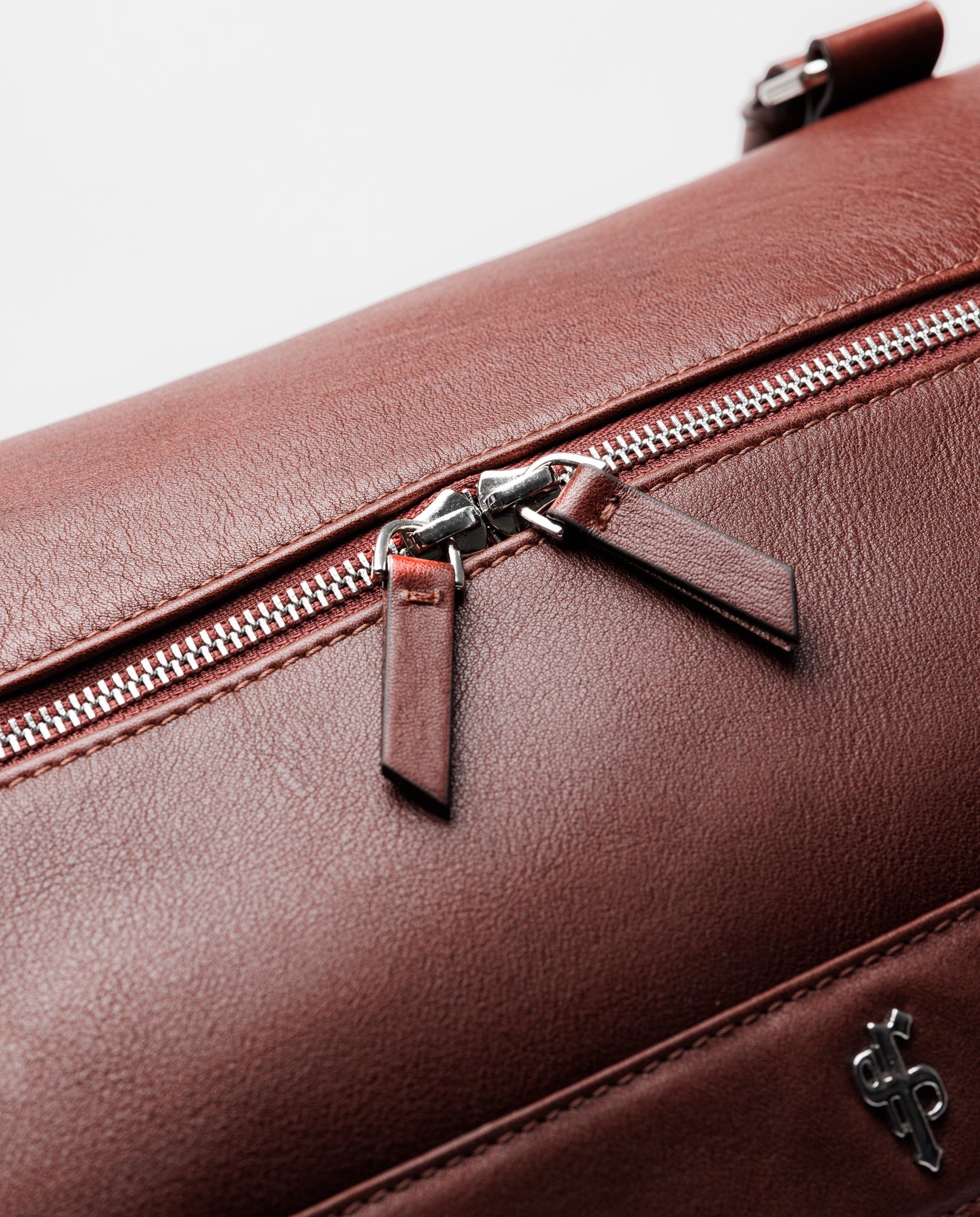 Dark Tan Leather Holdall Bag - FSH202