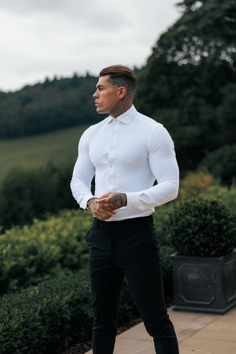 Father Sons Relaxed Formal Black Stretch Trousers - FSTR020 RELAXED