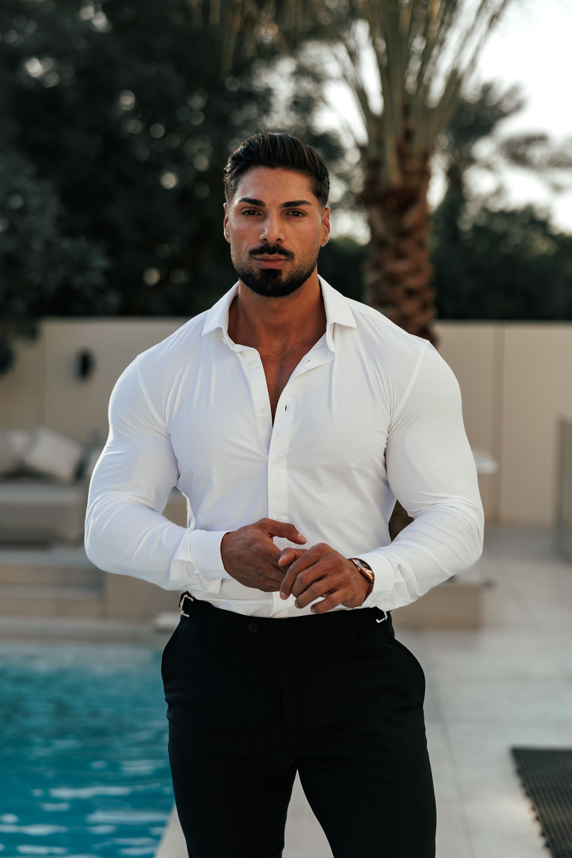 Ultra Stretch Compression Shirt Long Sleeve White - FS1233