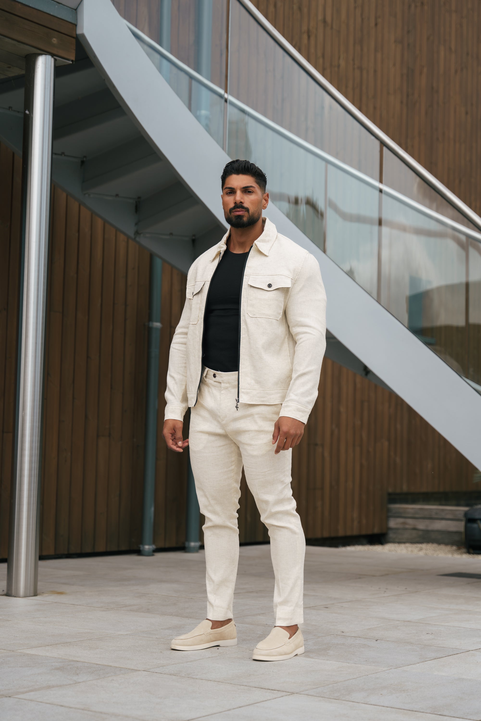 Linen Zipped Jacket - FSCJ001