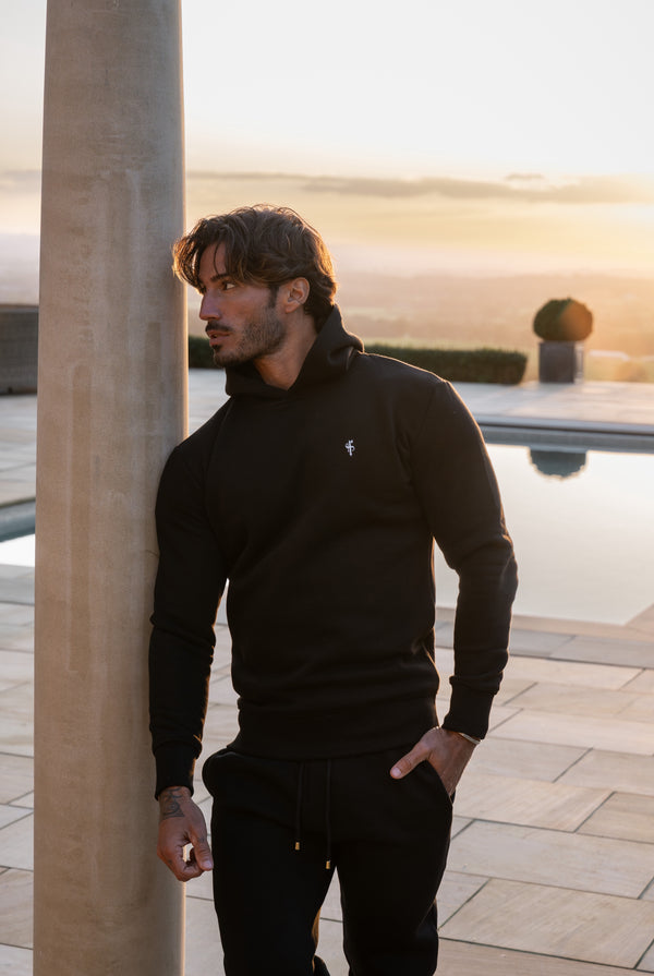 FS Plain Black Hoodie With FS Branding - FSH1189 (PRE ORDER 10TH DECEMBER)