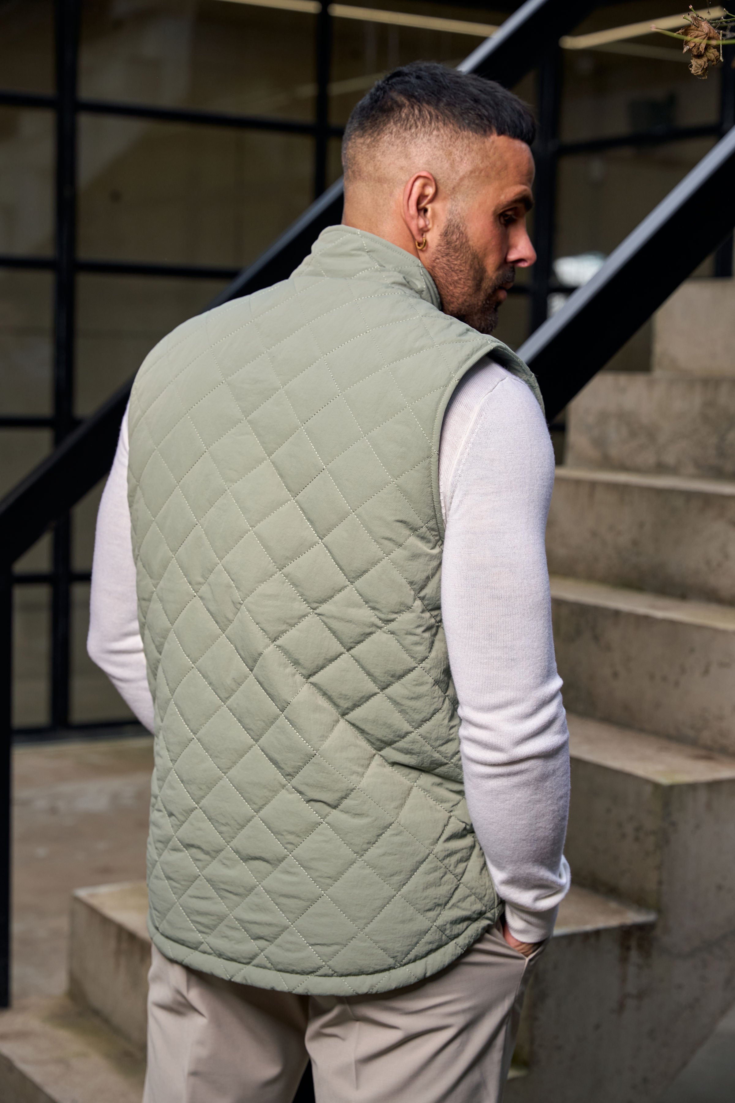 Sage Padded Gilet With Front Pockets  - FSN210