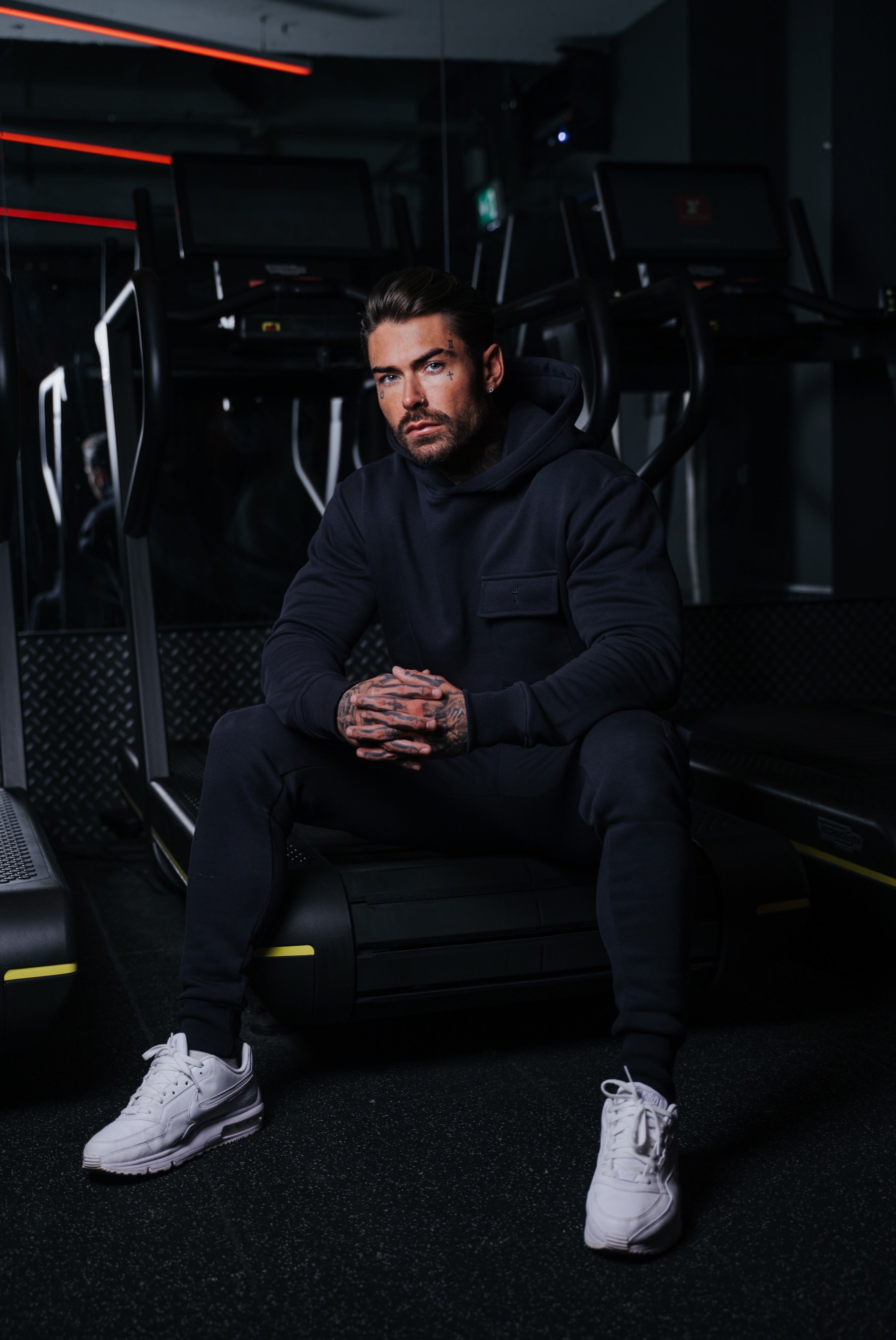 Navy Cargo Hoodie With FS Embroidery - FSH930
