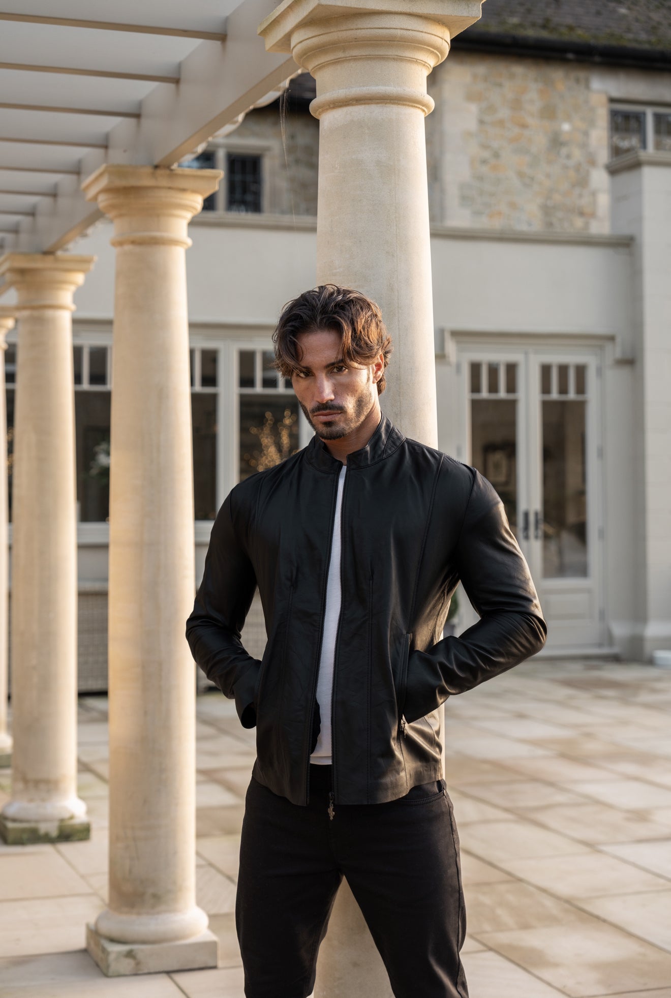 Black Lambs Leather Jacket - FSH1424