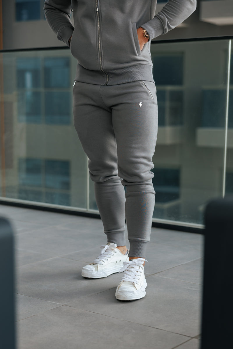 FS Charcoal / Silver Sweat Pants with Zipped Pockets -  FSH1257