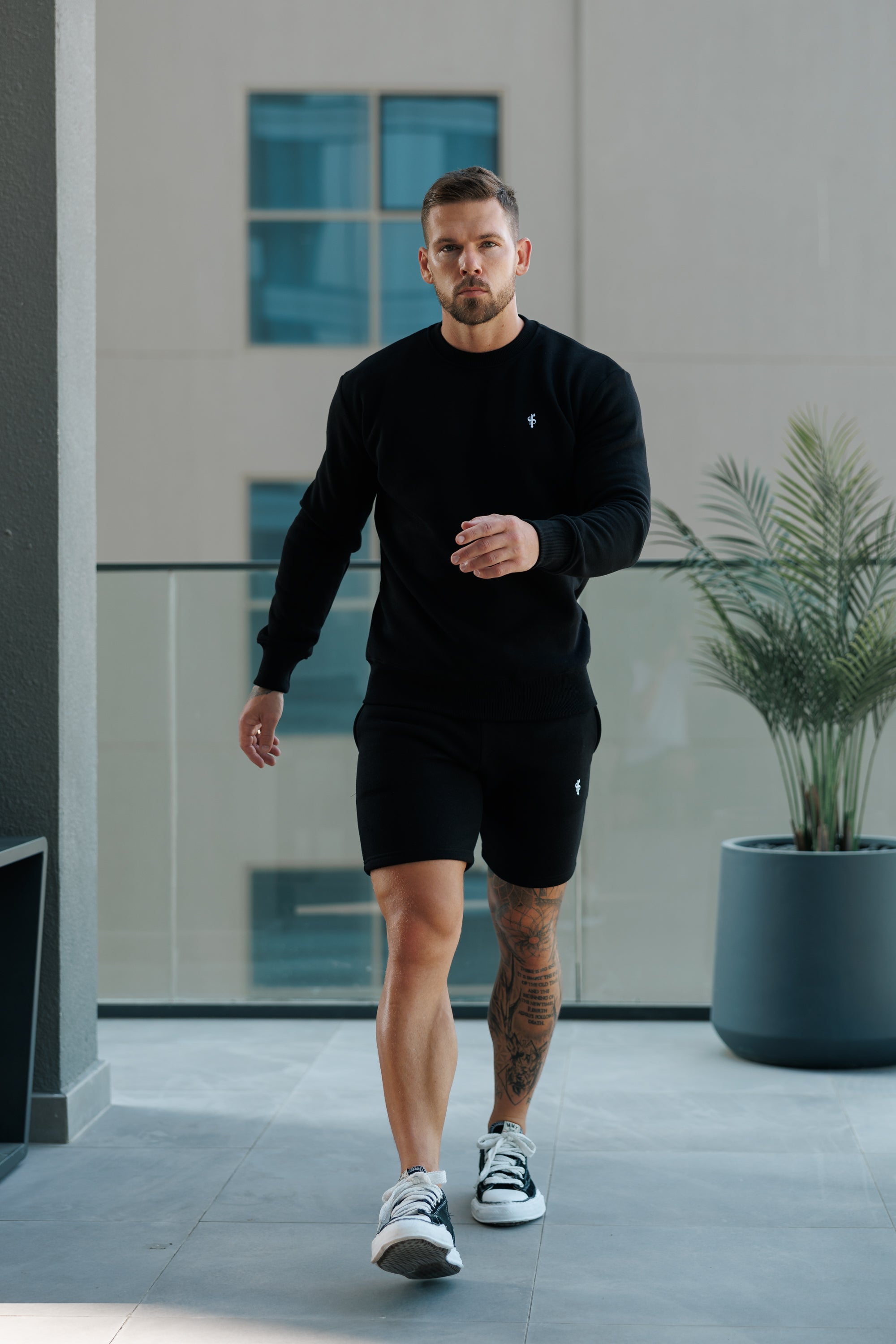 Plain Black Shorts with FS Branding - FSH1201