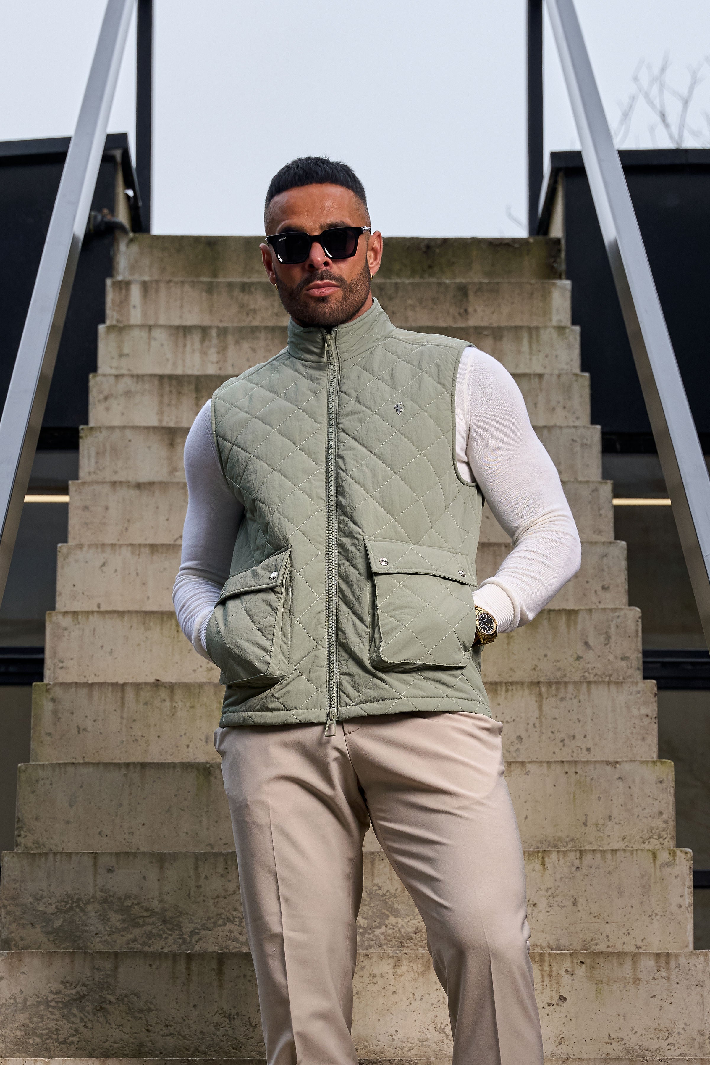 FS Sage Padded Gilet With Front Pockets  - FSN210 