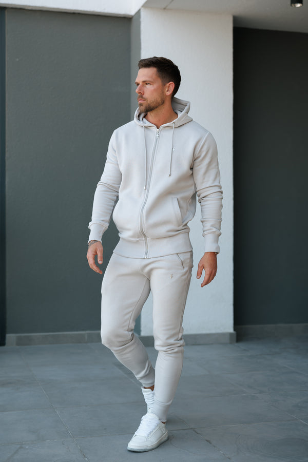 FS Light Grey / Silver Sweat Pants with Zipped Pockets - FSH1256