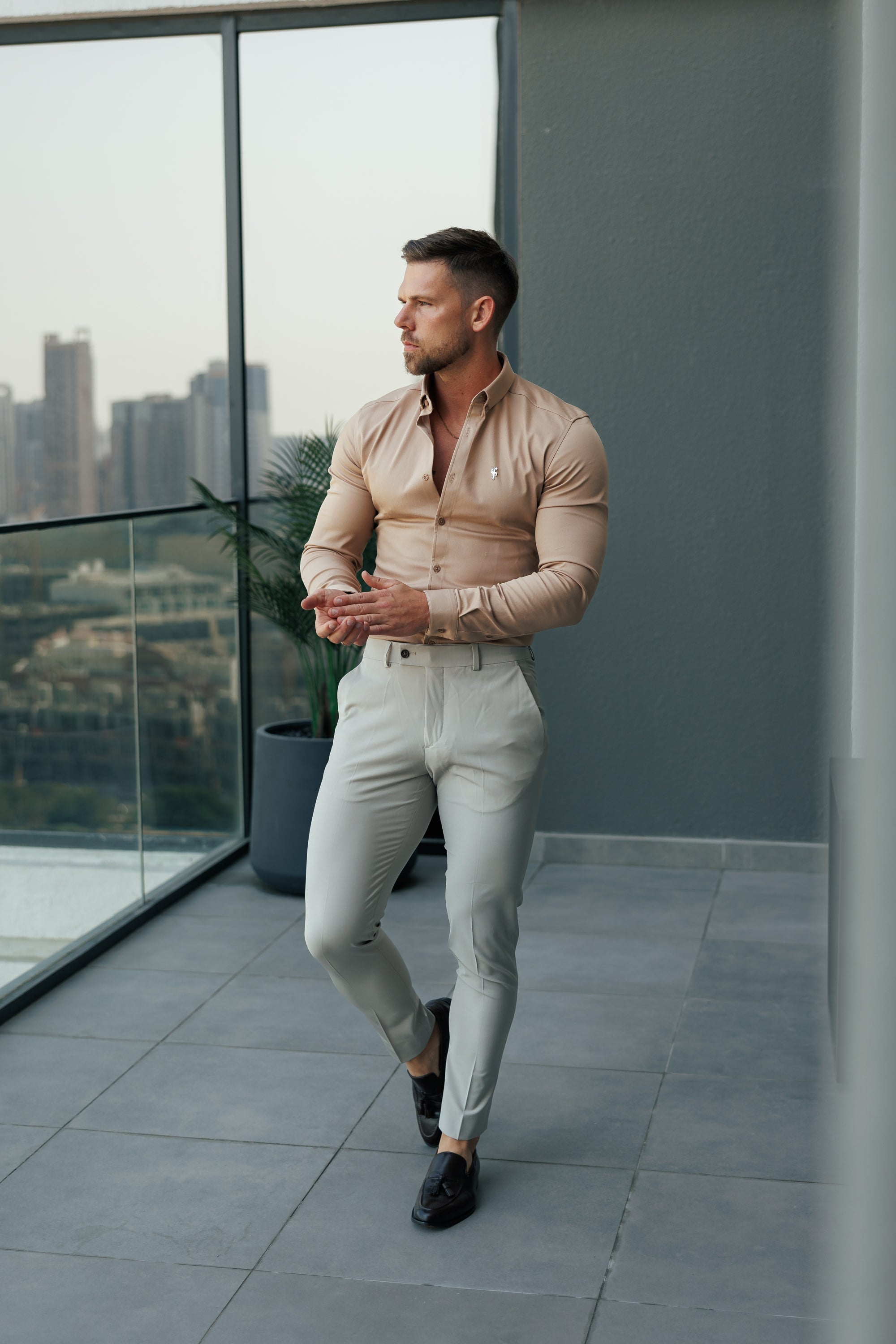 Father Sons Slim Formal Stone Stretch Pants - FST029  