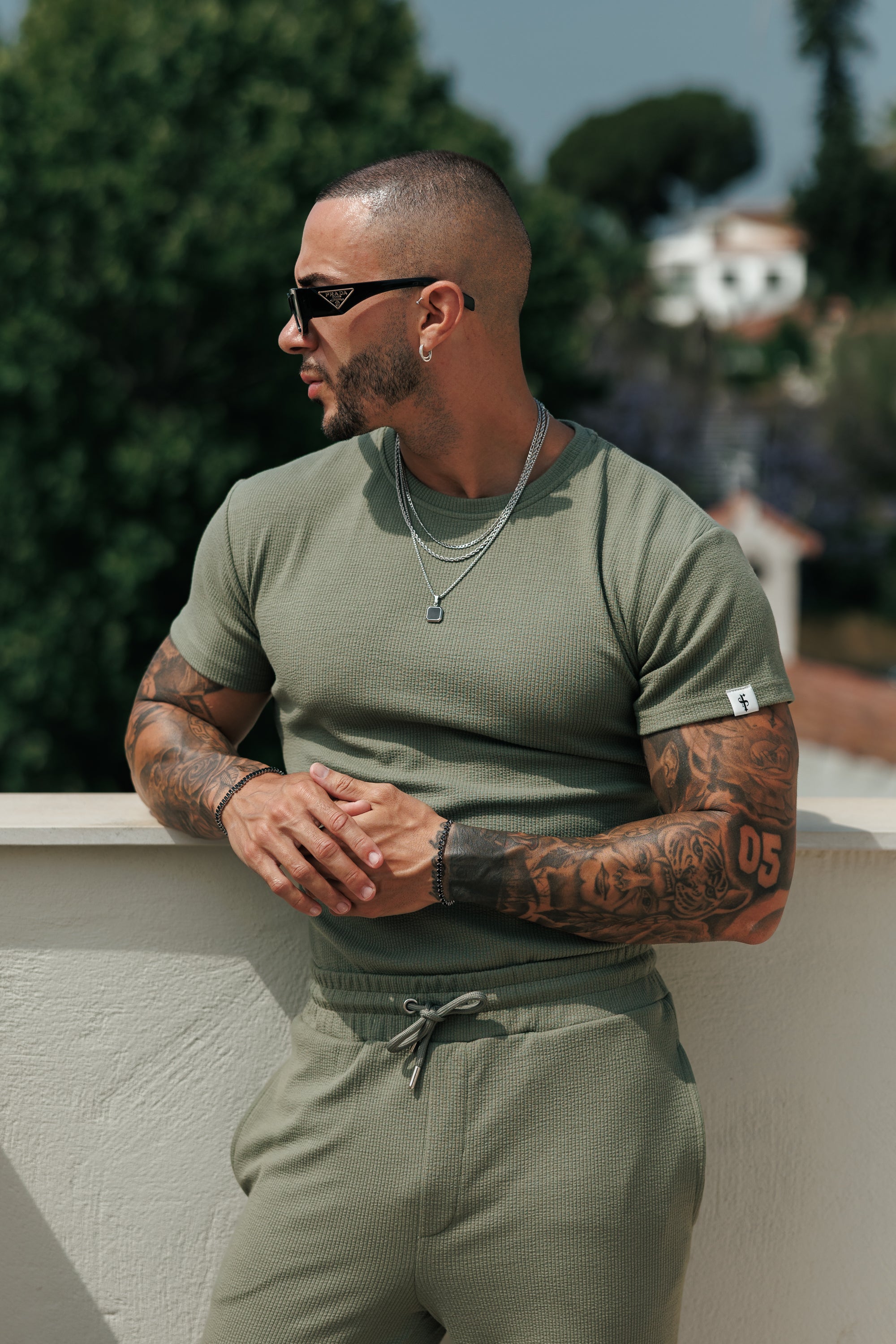 Jersey Cord Olive T-Shirt - FSR096