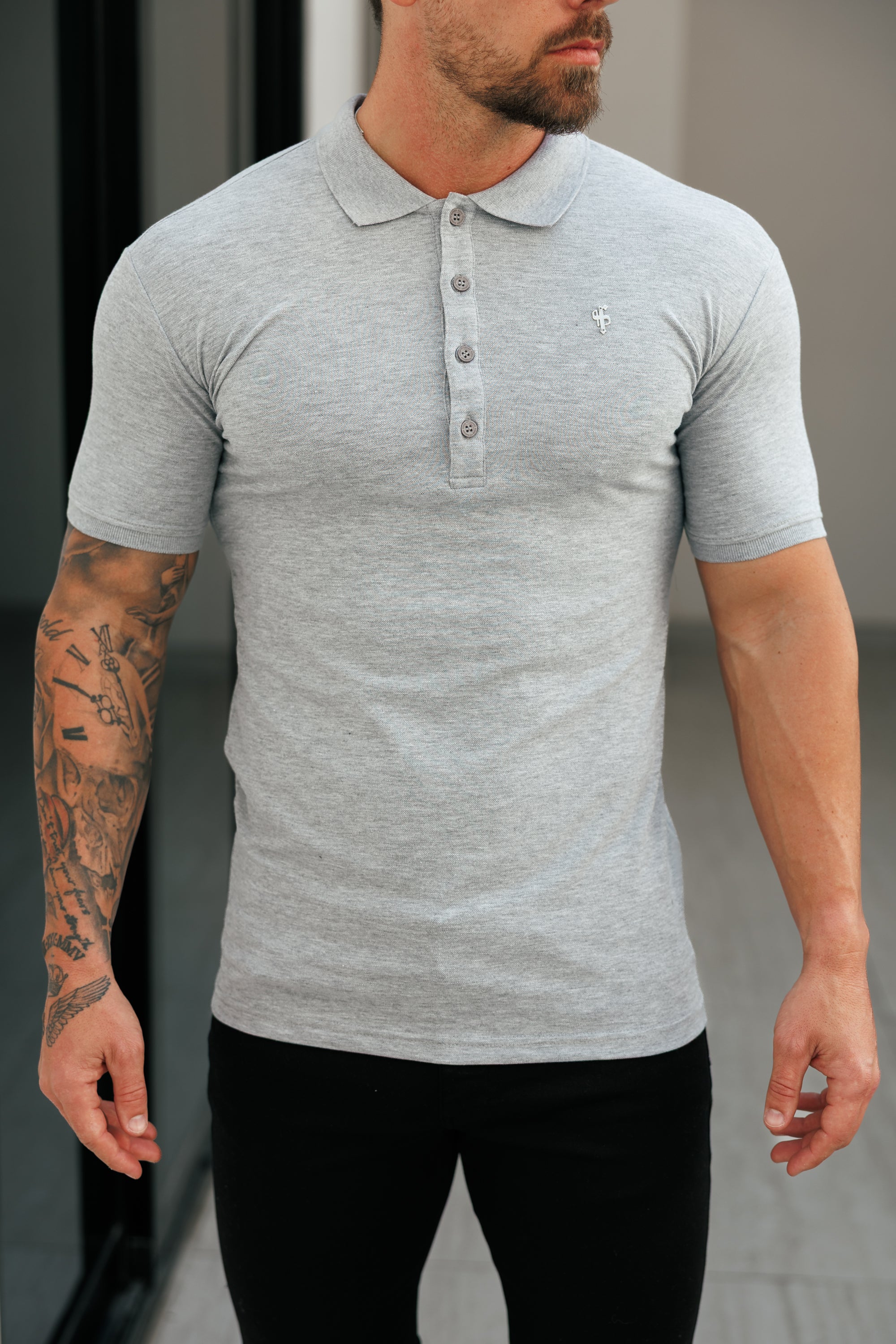 Light Grey / Silver Polo Shirt - FSH1406
