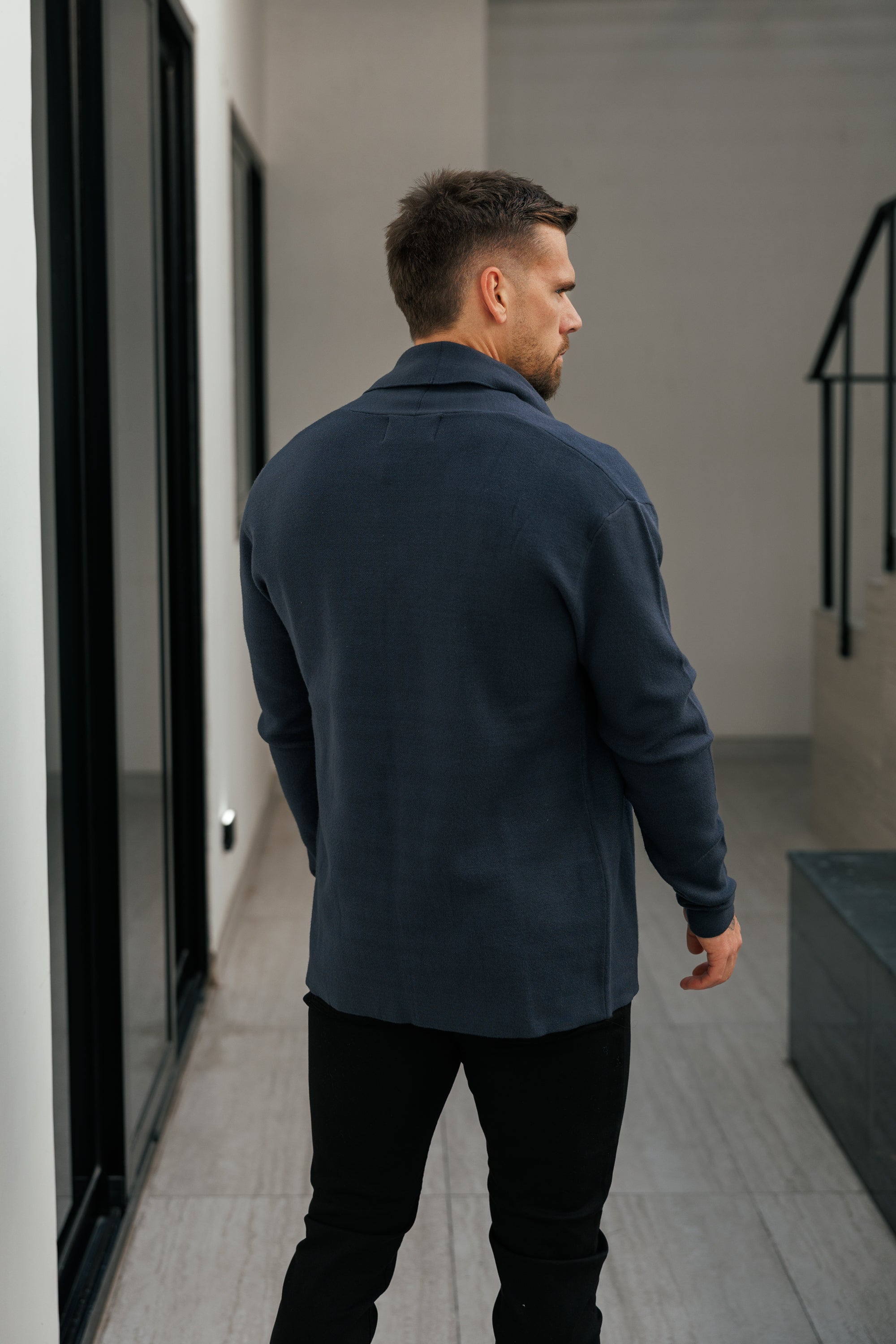 Soft Touch Shawl Cardigan Charcoal -  FSA004