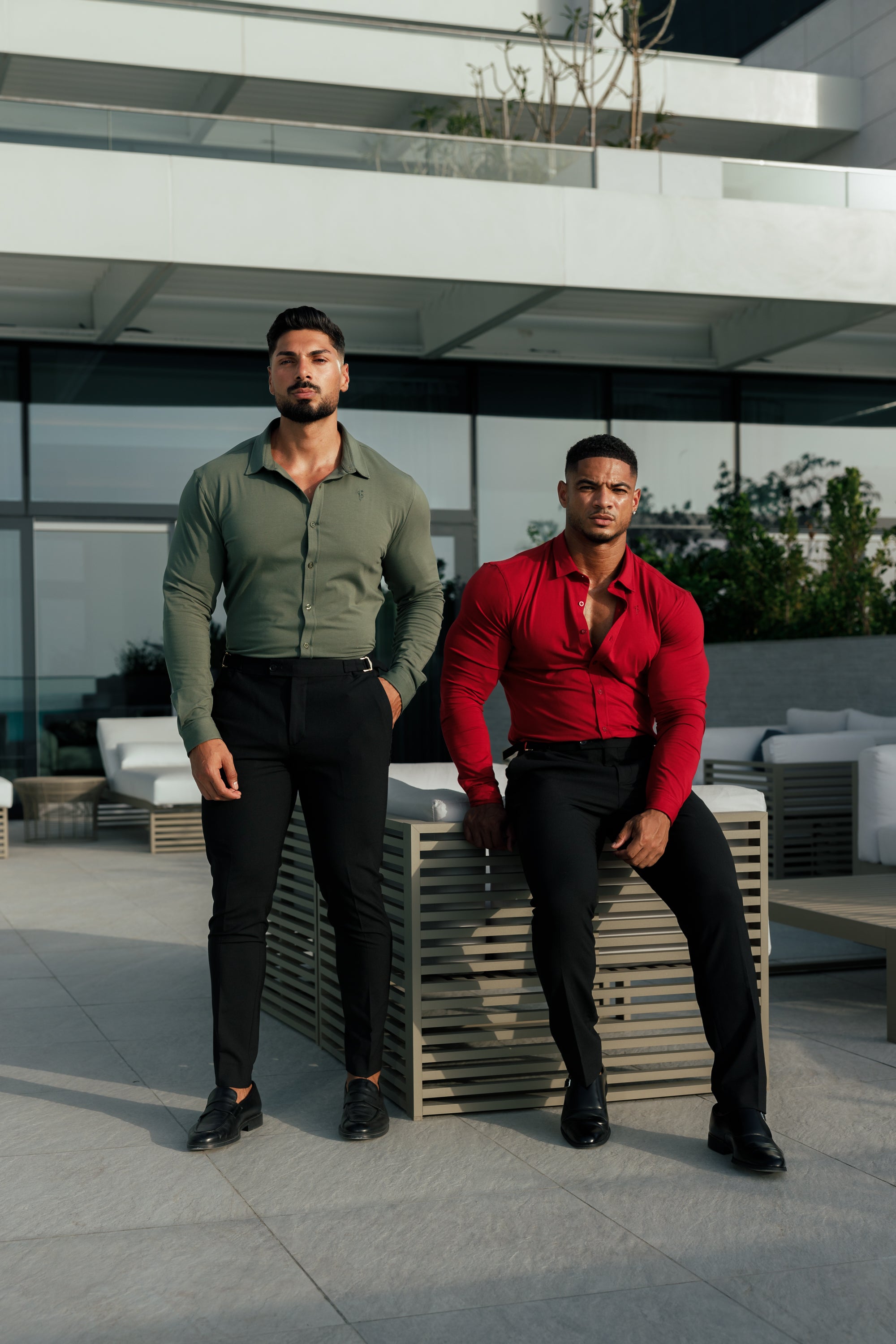 Fitted Ox Blood Long Sleeve Jersey - FSD002