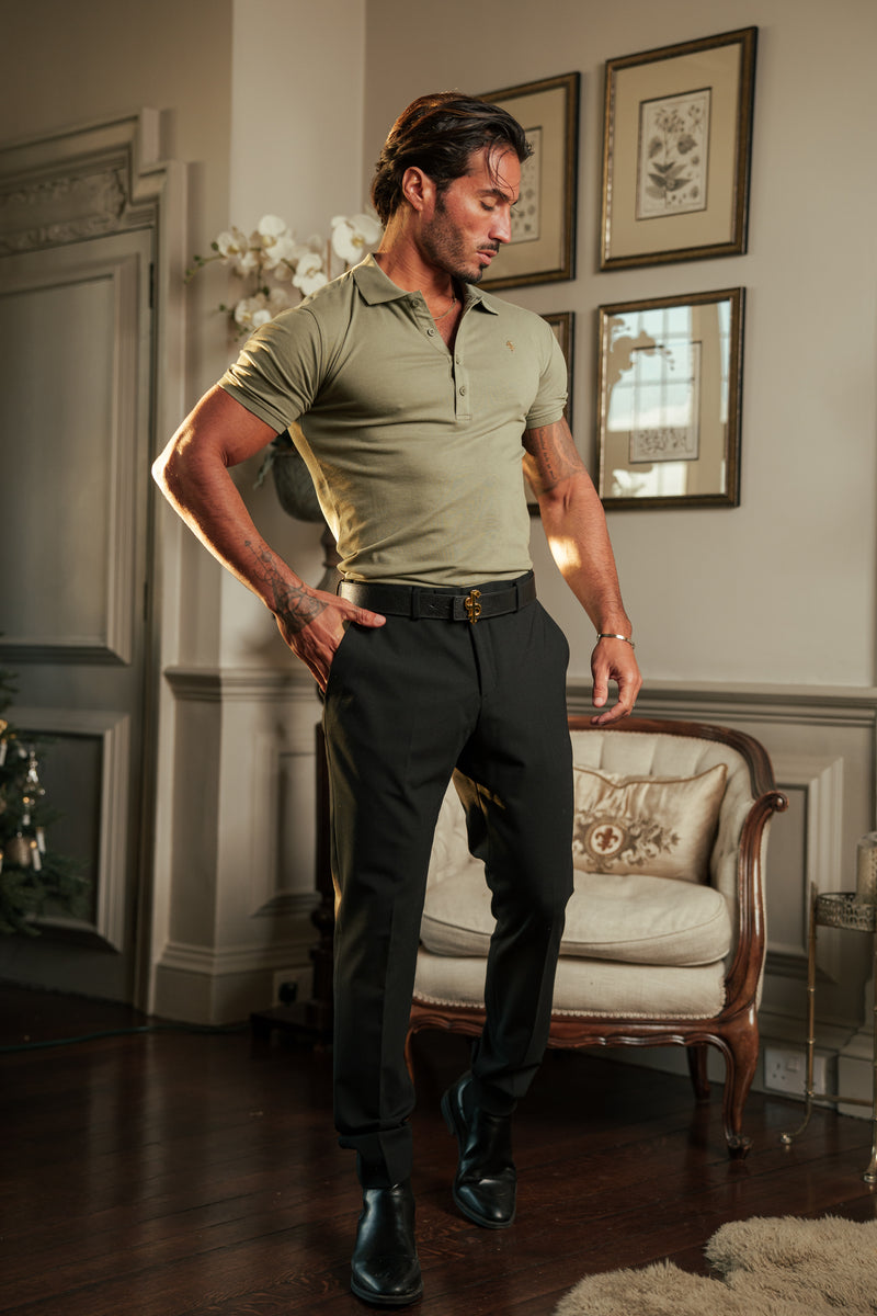 Father Sons Classic Olive / Gold Polo Shirt - FSH1408