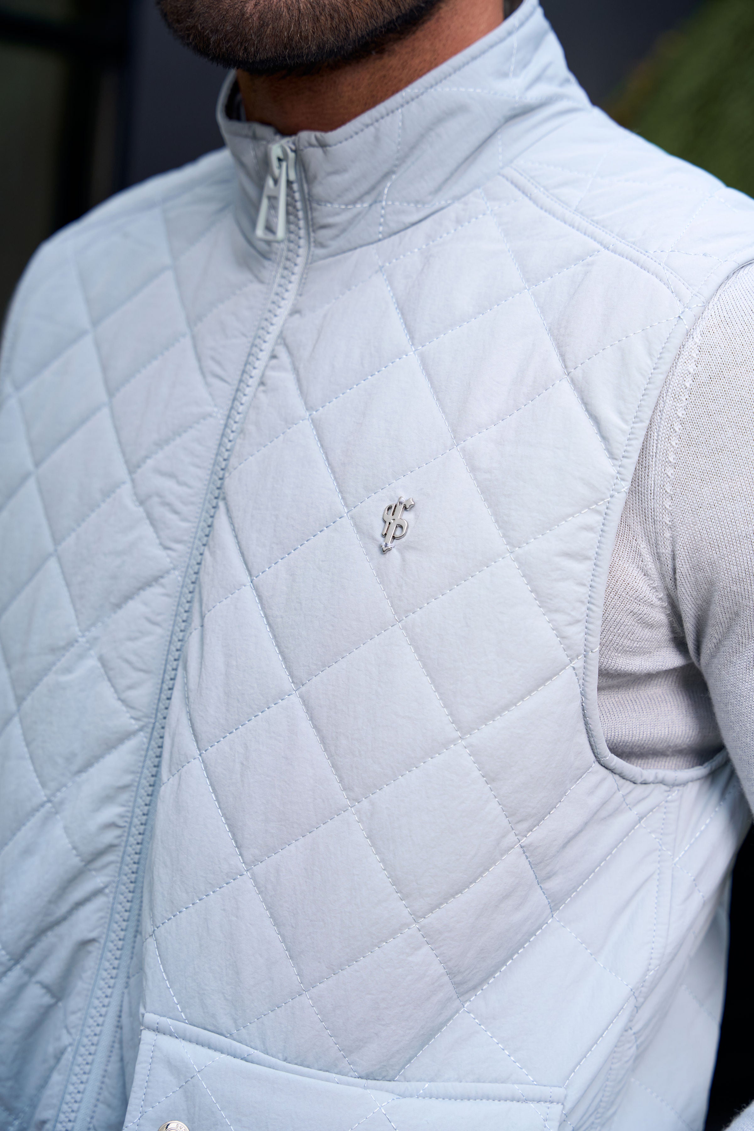 FS Grey Padded Gilet With Front Pockets  - FSN211 