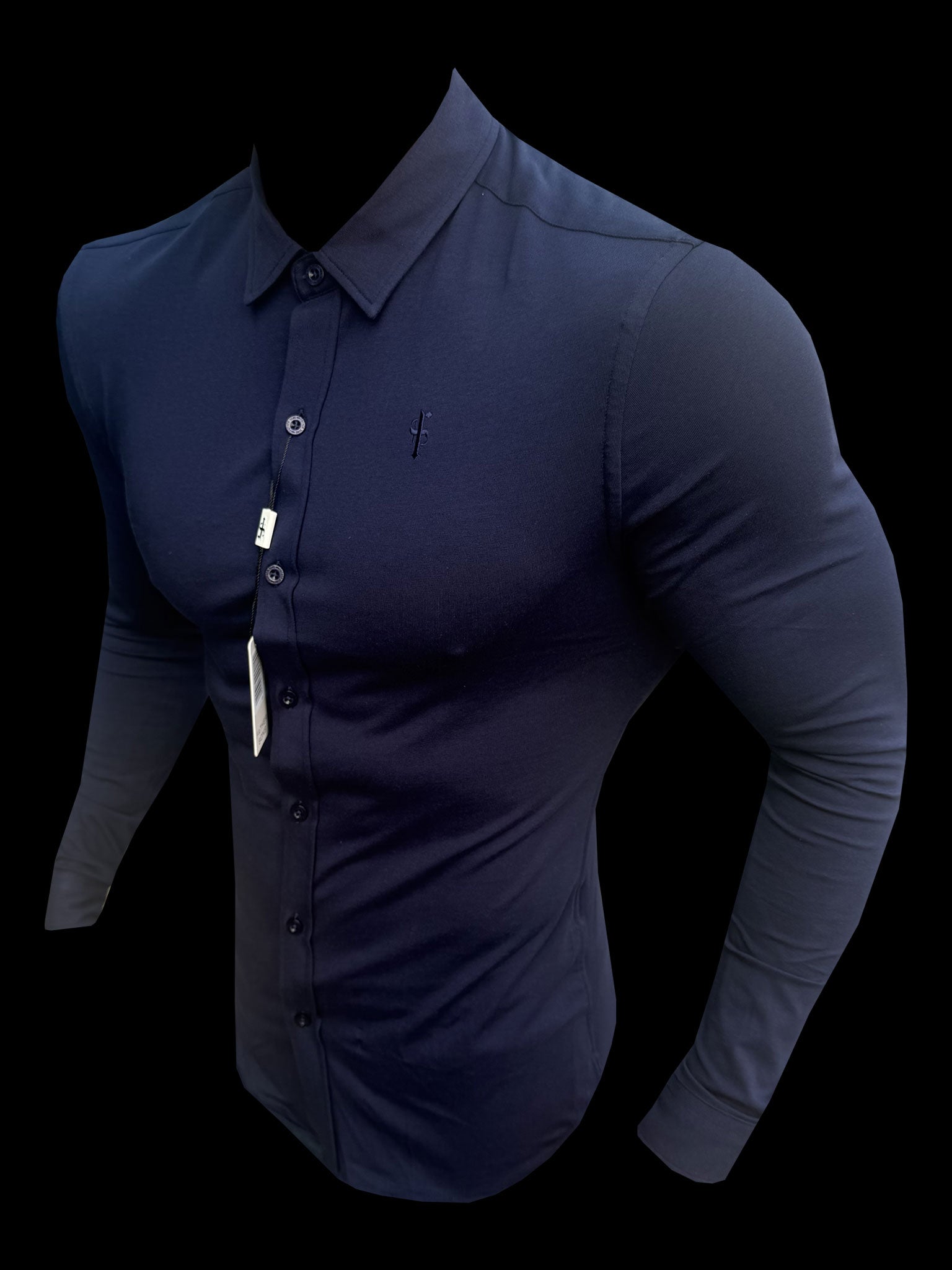 Fitted Navy Long Sleeve Jersey - FSD006